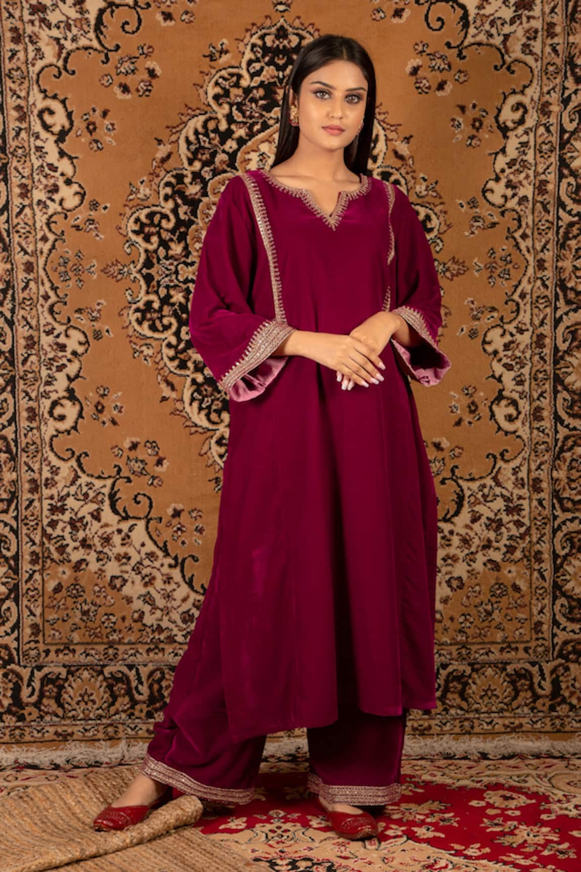 Priya Chaudhary Silk Velvet Kurta
