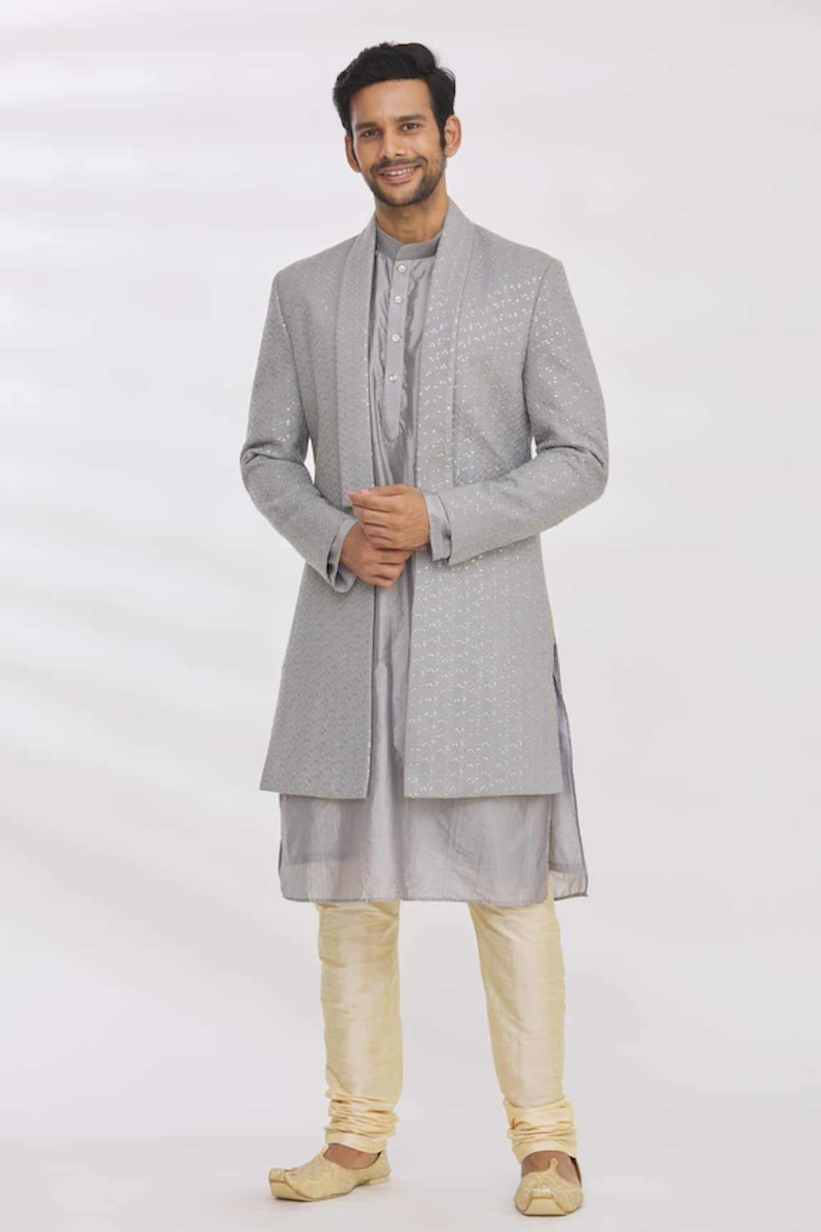 Rng Safawala Longline Jacket & Kurta Set 