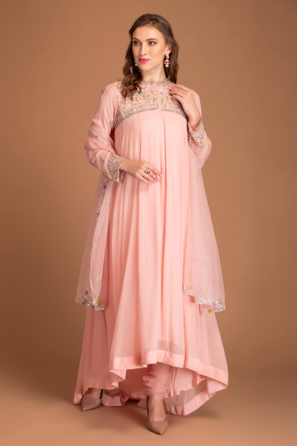 House Of Tushaom Georgette Anarkali Set 