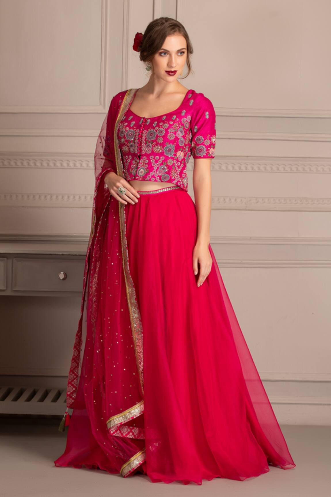 House Of Tushaom Raw Silk Lehenga Set