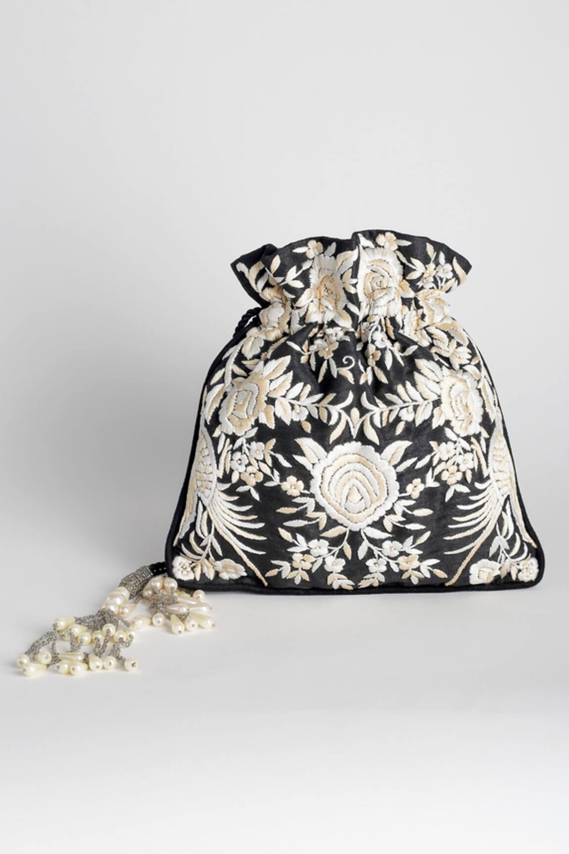 Adora By Ankita Poly Silk Embroidered Potli Bag