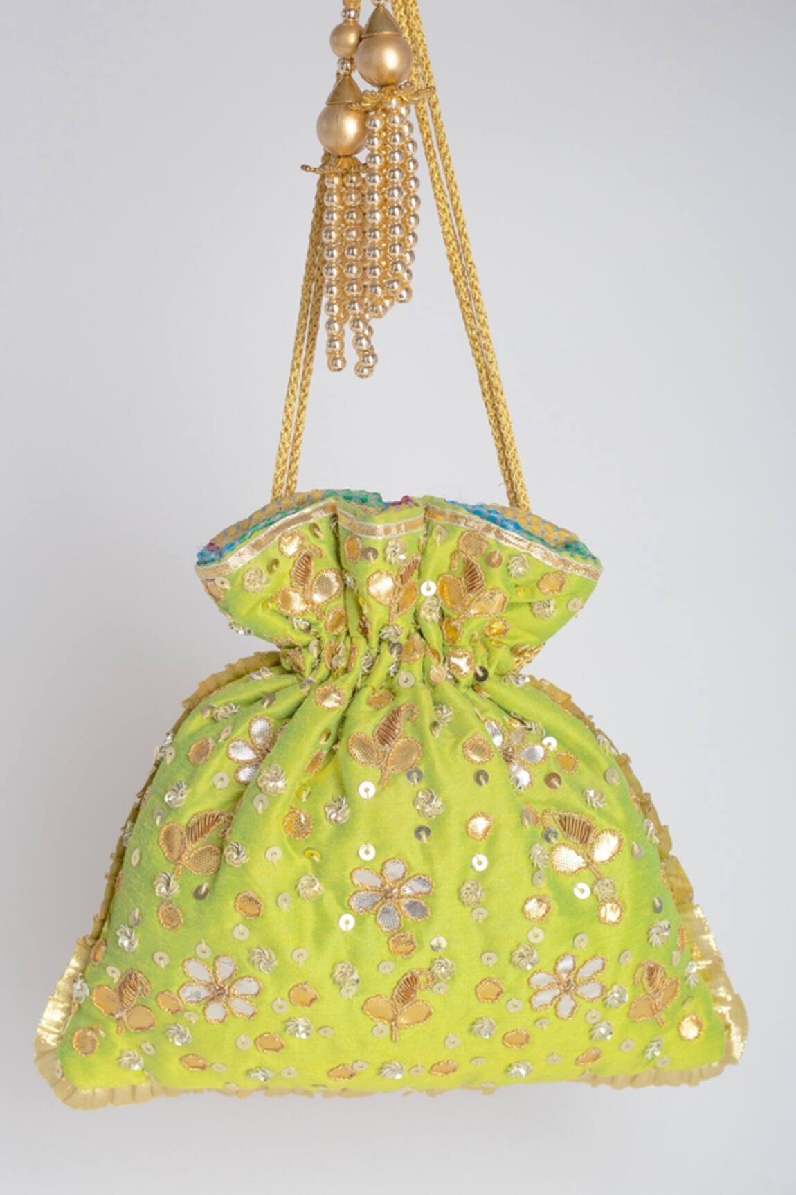 Adora By Ankita Poly Silk Embellished Potli Bag