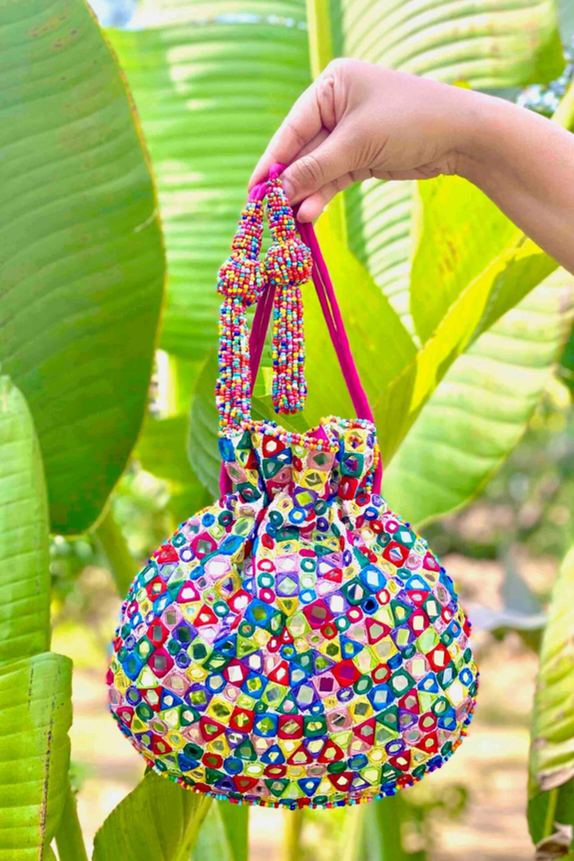 Adora By Ankita Poly Silk Embellished Potli Bag
