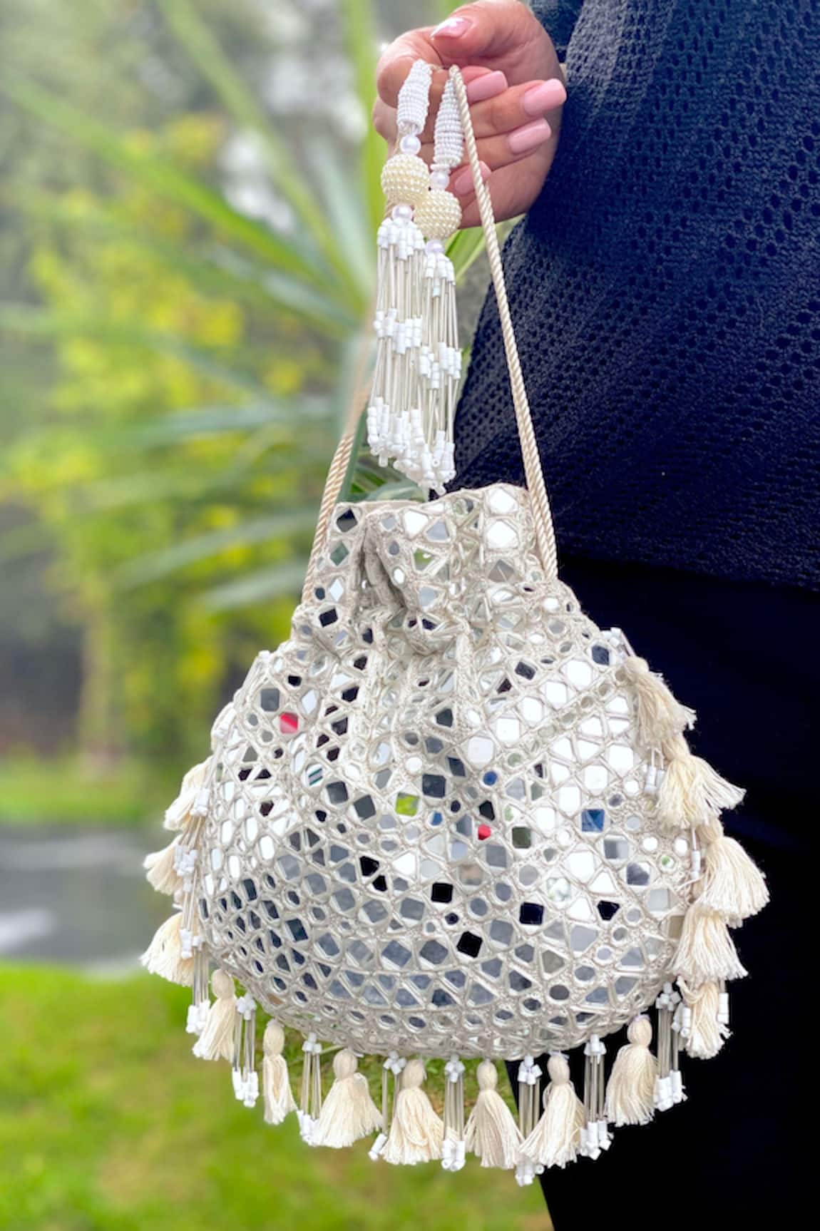 Adora By Ankita Poly Silk Embellished Potli Bag 