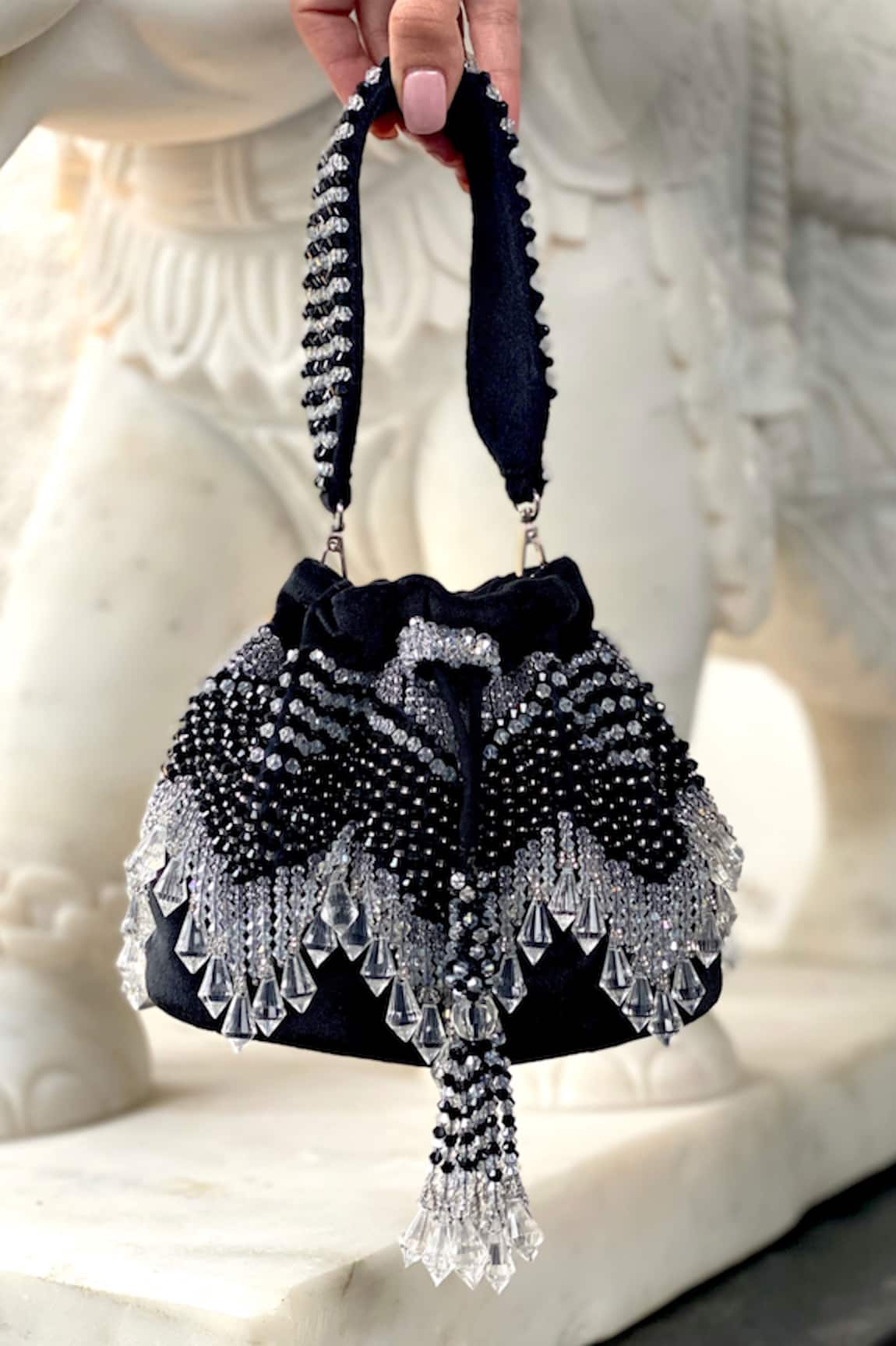 Adora by Ankita Velvet Embellished Potli Bag