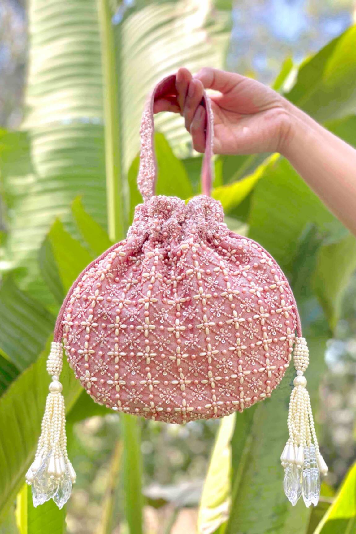 Adora By Ankita Poly Silk Embellished Potli Bag