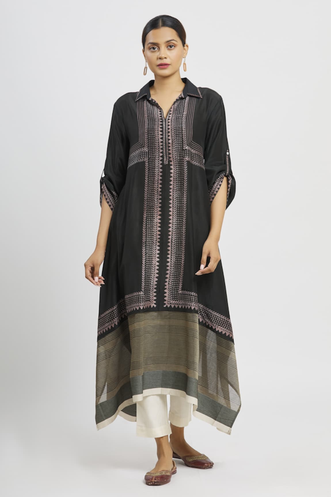 Krishna Mehta Chanderi Printed Tunic