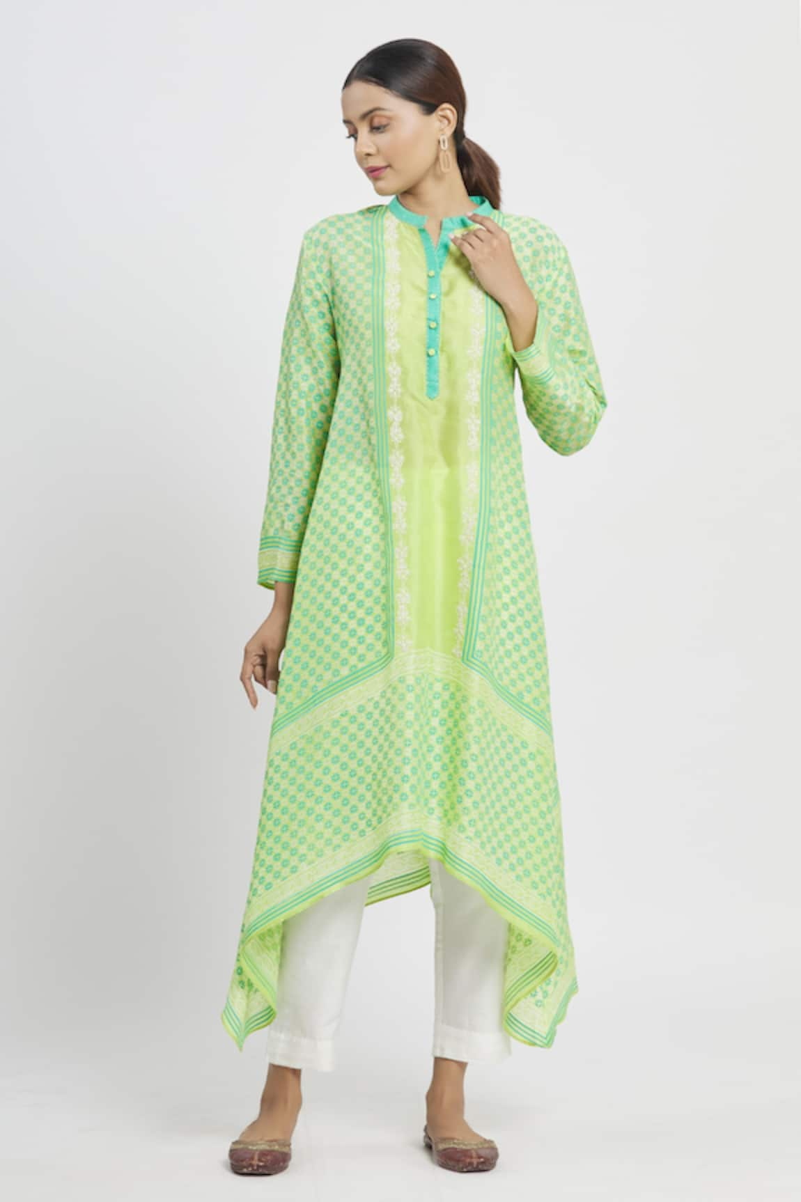 Krishna Mehta Tussar Asymmetric Tunic