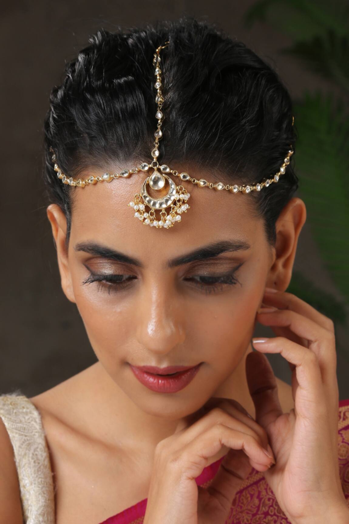 Paisley Pop Kundan Studded Mathapatti