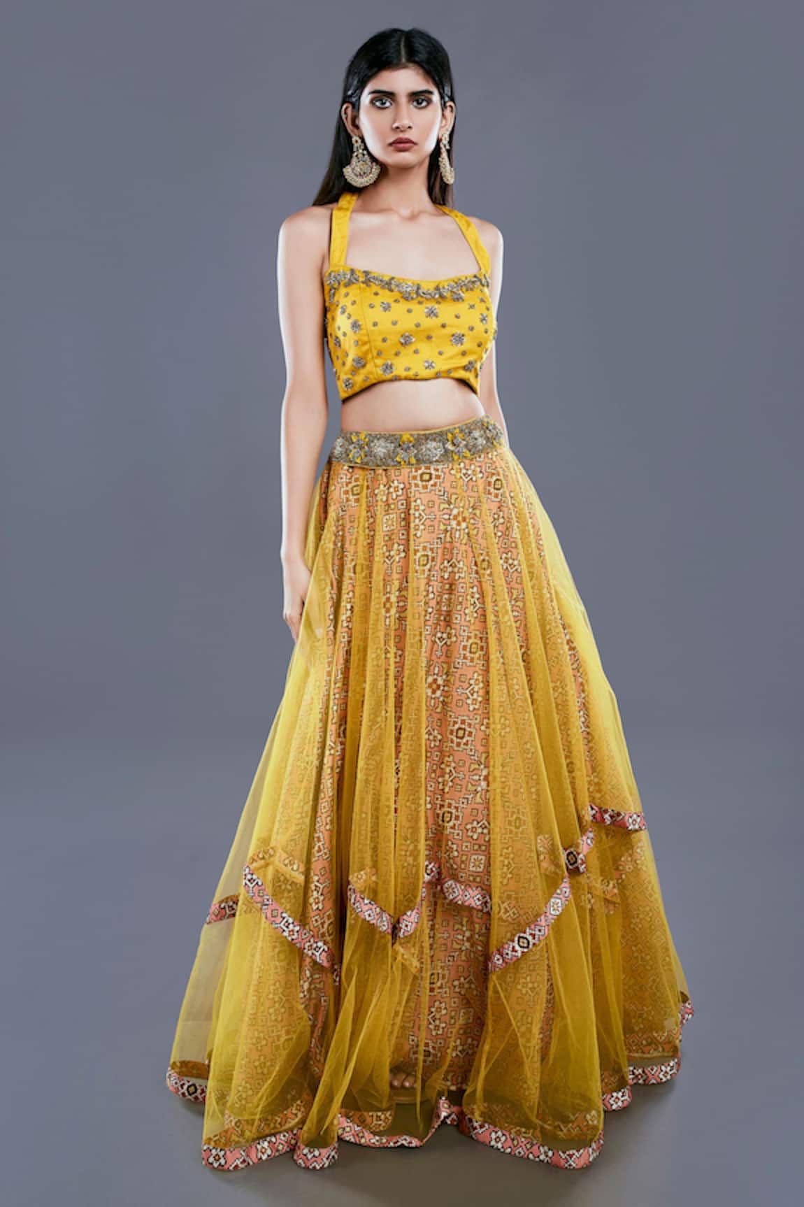 Divya Kanakia Patola Print Lehenga Set