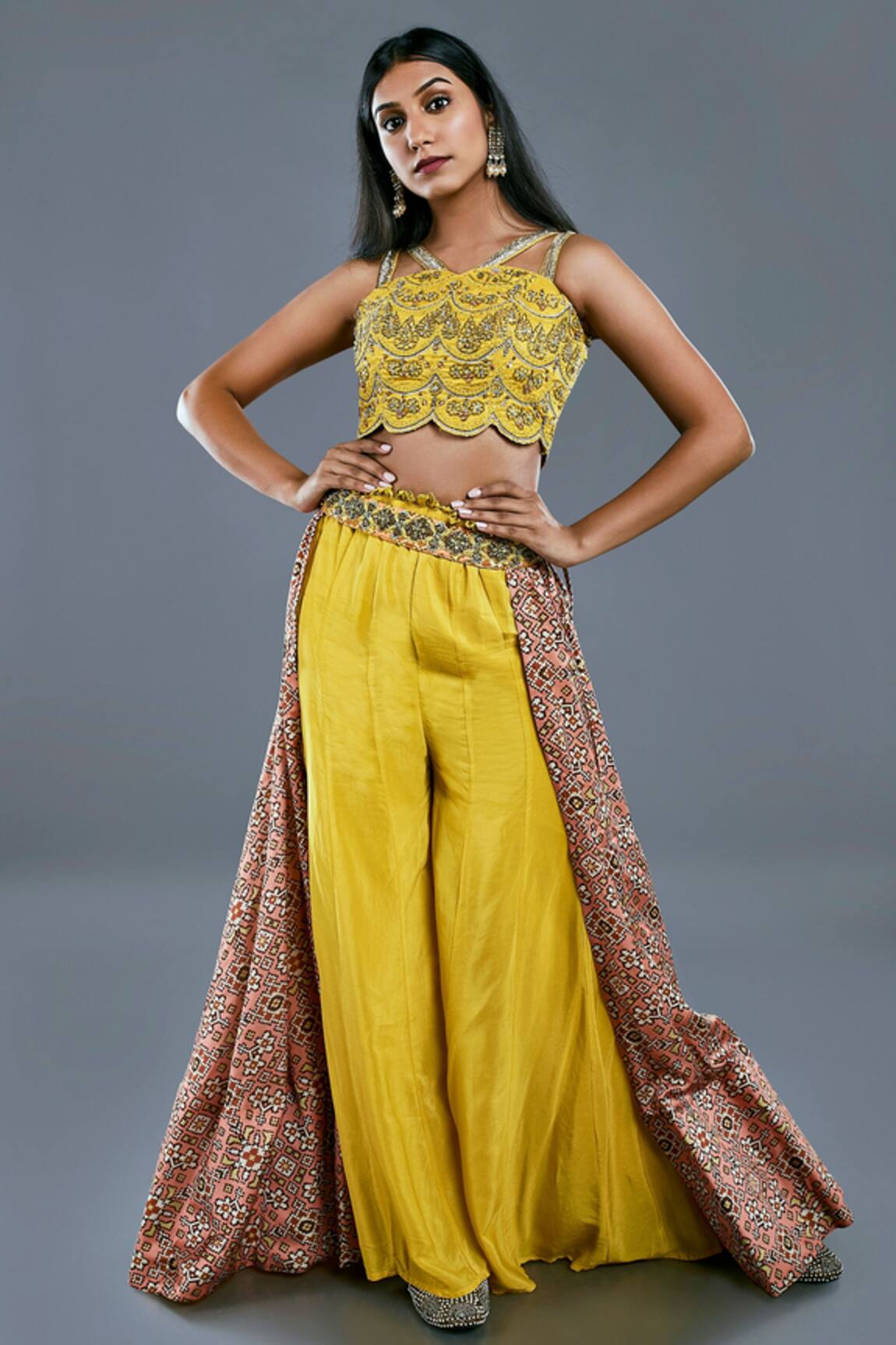 Divya Kanakia Embroidered Blouse & Palazzo Set
