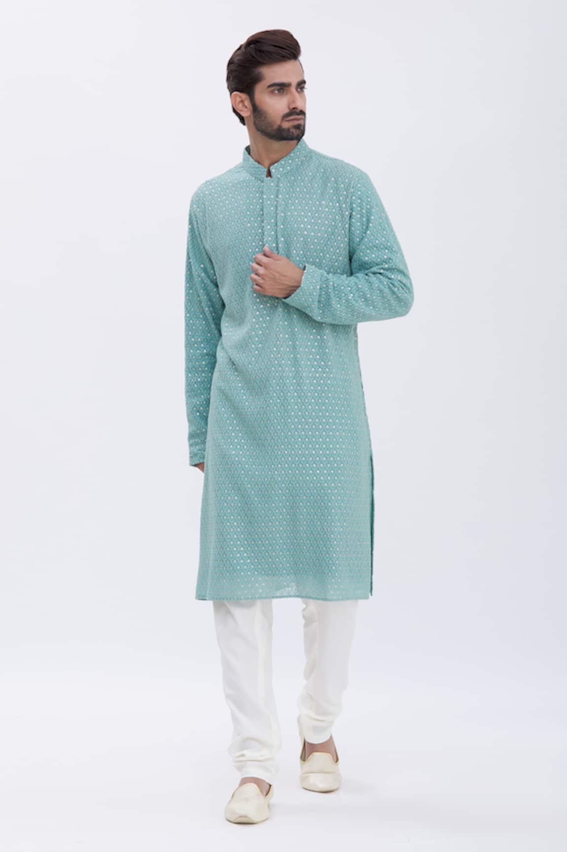 Aham-Vayam Embellished Kurta Set