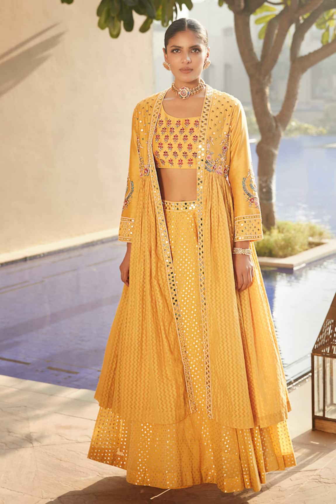 Matsya Venetian Tripitaka Lehenga Set  