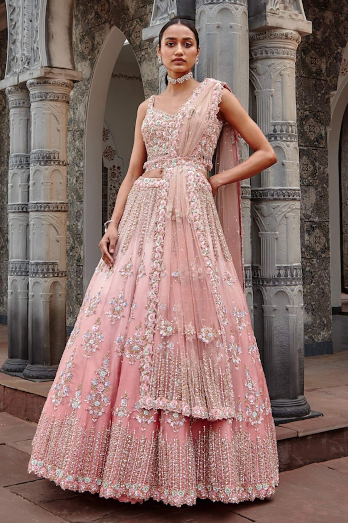 Nitika Gujral Organza Lehenga Set