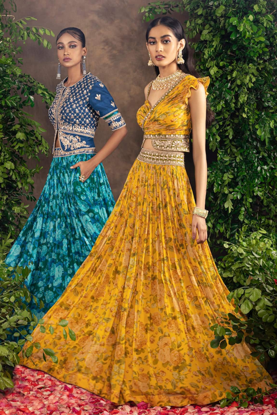 Adi By Aditya Khandelwl Floral Print Lehenga Set 