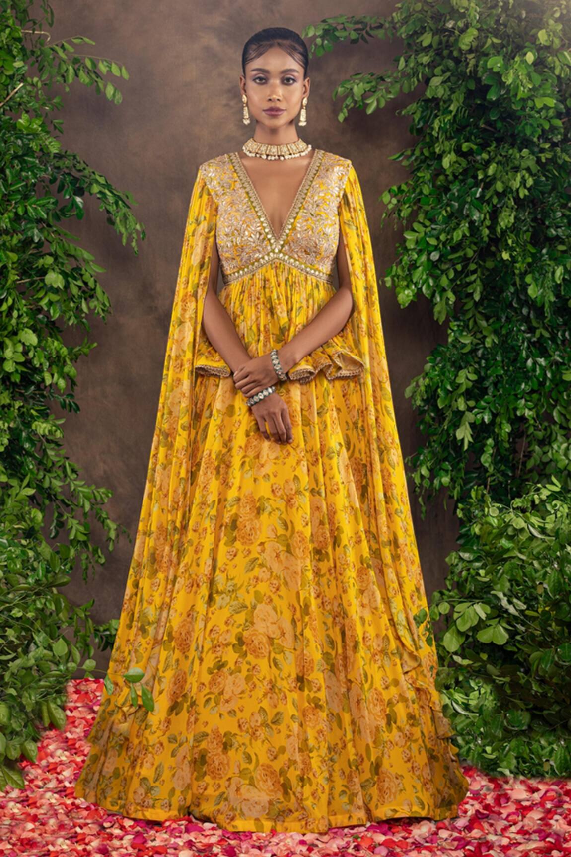 Adi By Aditya Khandelwl Floral Print Lehenga Set 