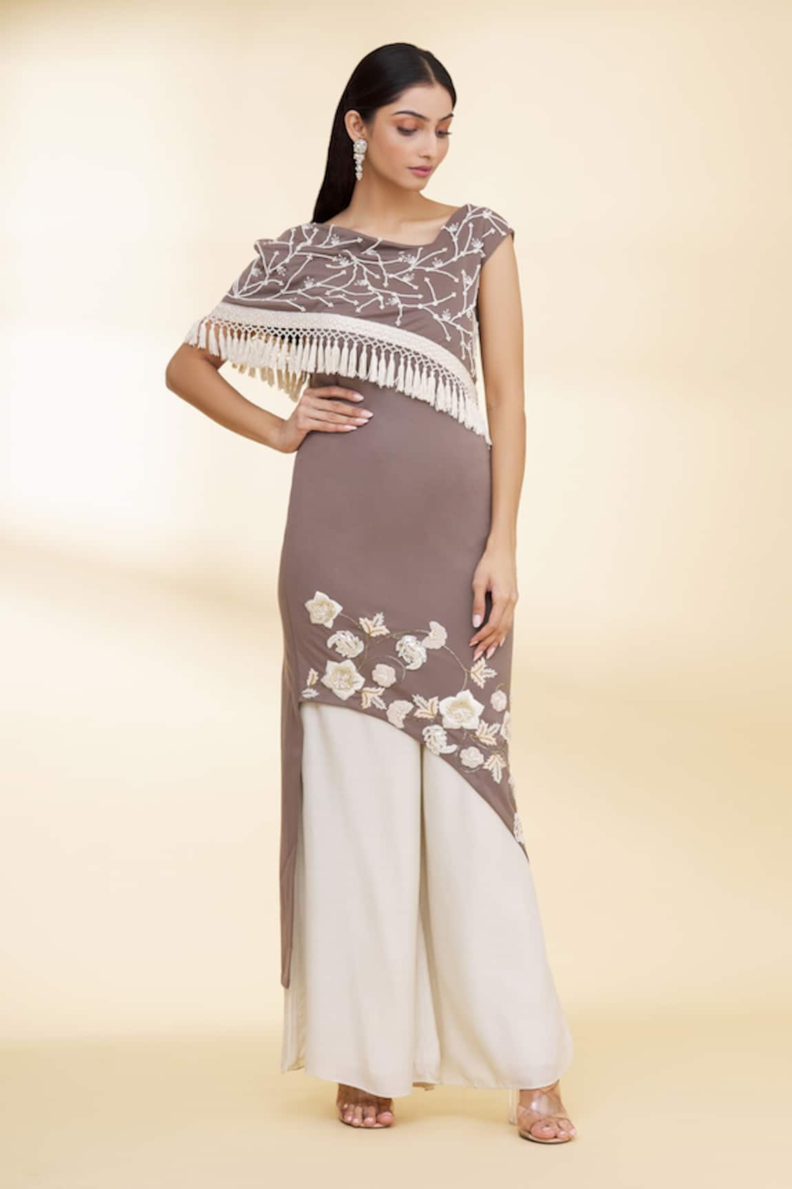 Nidzign Couture Asymmetric Tunic & Pant Set