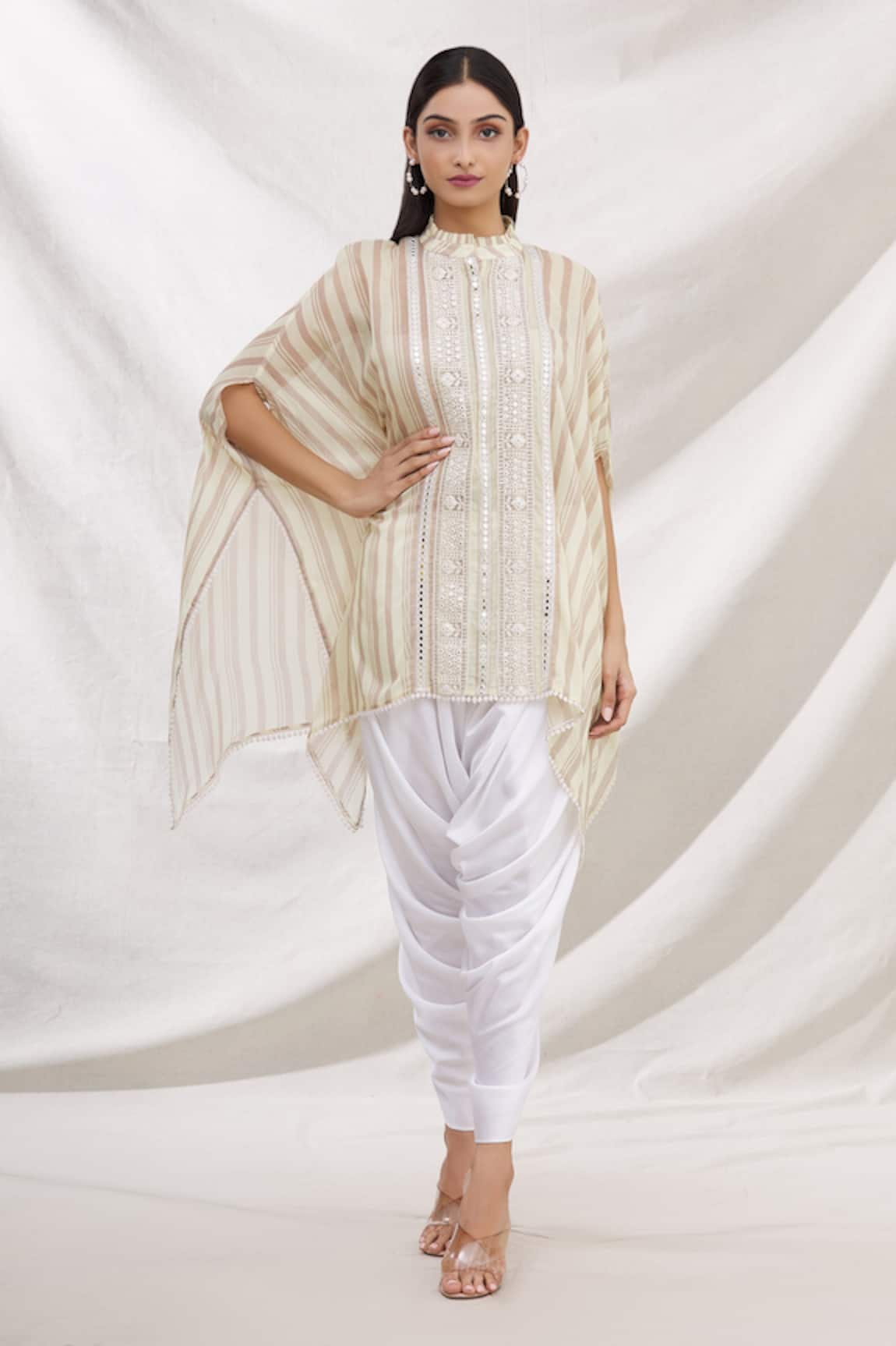 Bhairavi Jaikishan Striped Asymmetric Tunic