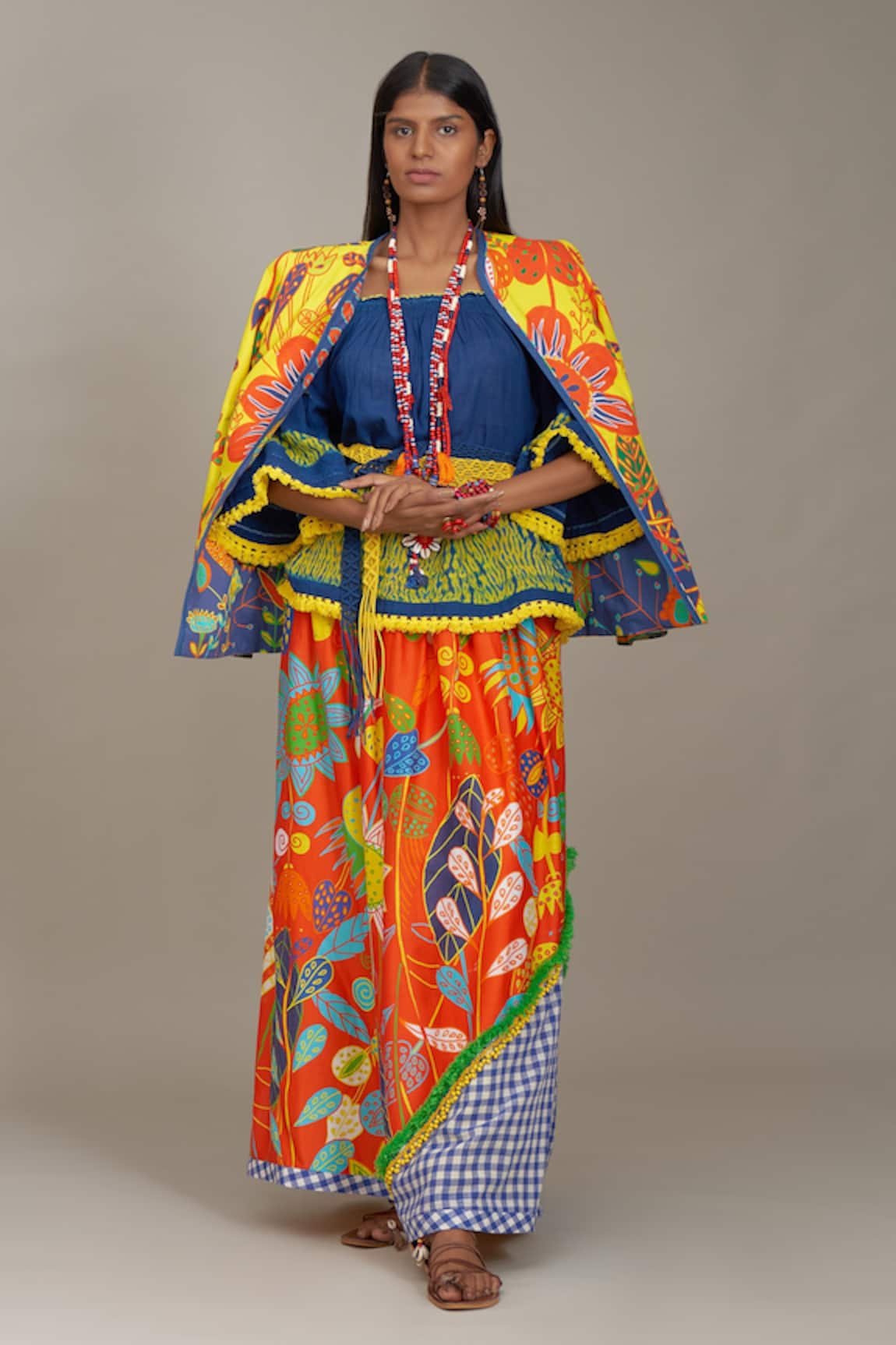 Payal Jain Linen Reversible Floral Print Jacket
