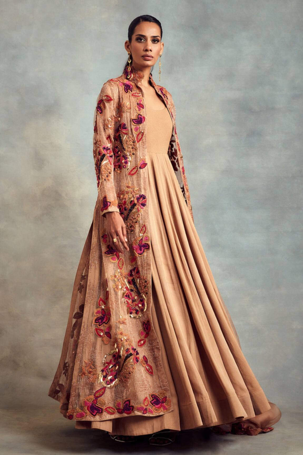 Nikita Mhaisalkar Embroidered Jacket & Anarkali Set 