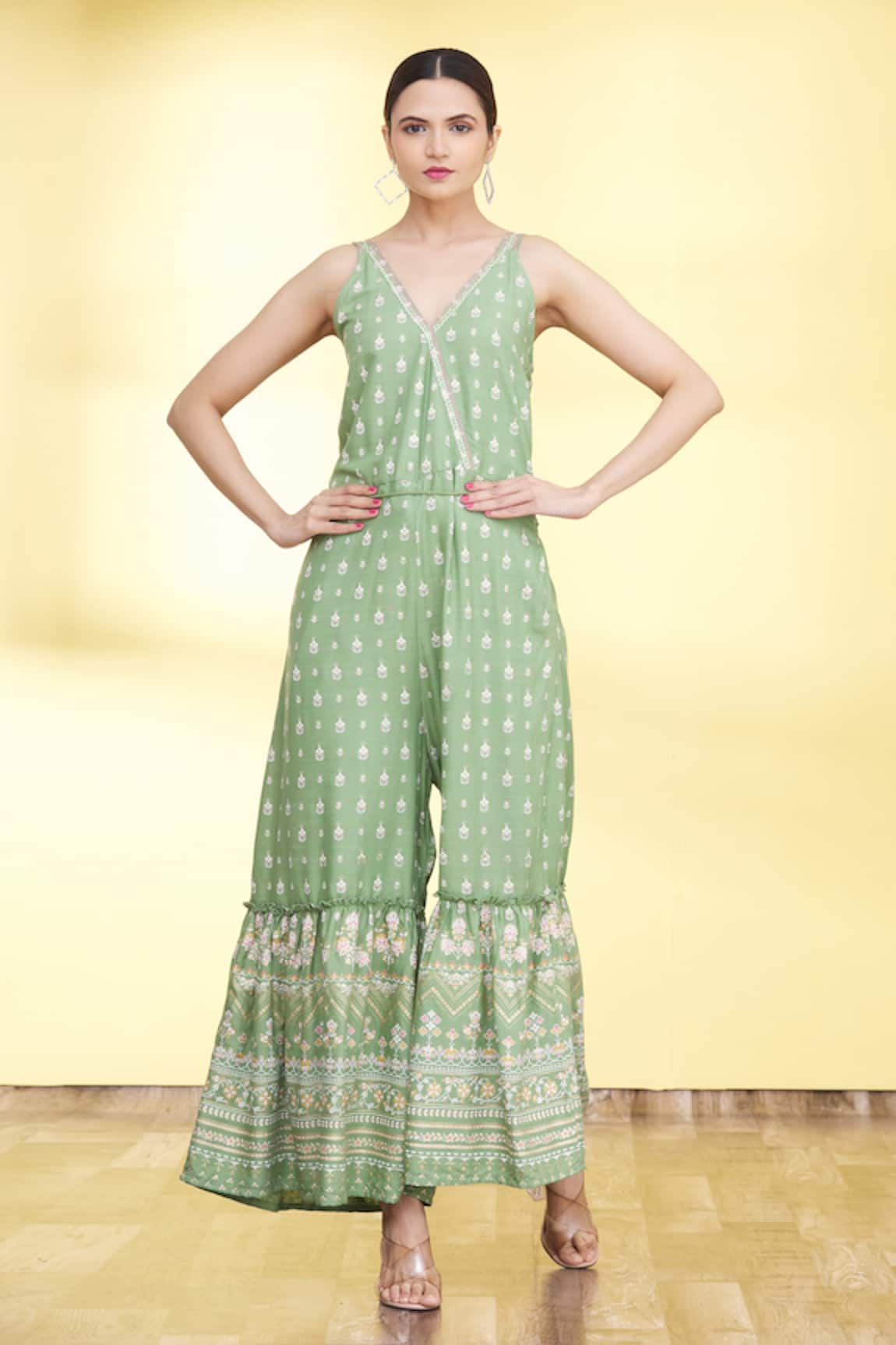 Samyukta Singhania Printed Gharara Style Jumpsuit
