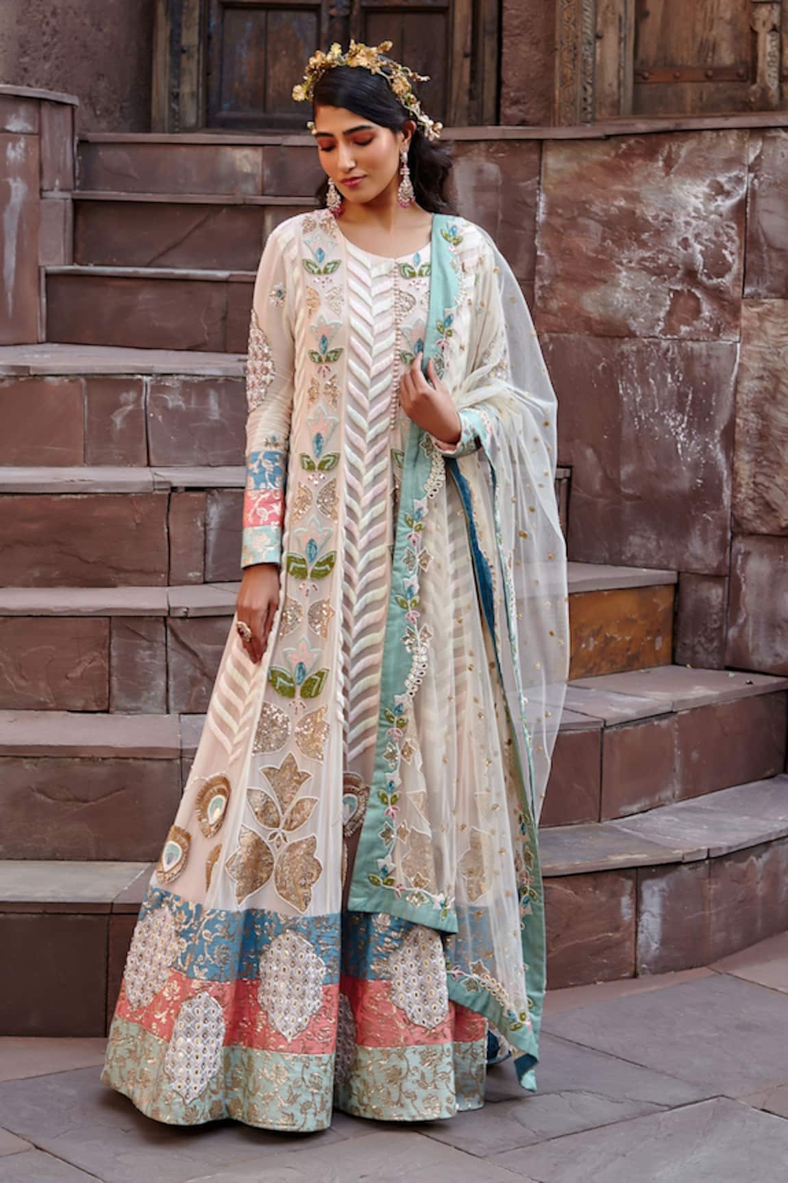 Shweta Aggarwal Embroidered Anarkali With Dupatta 