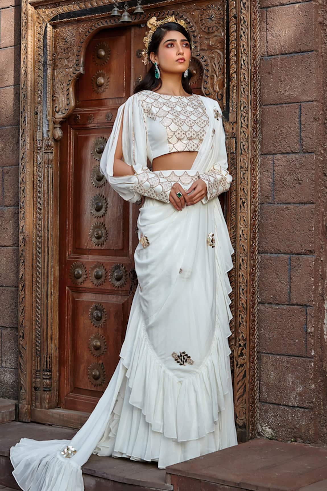 Shweta Aggarwal Embroidered Blouse & Sharara Set
