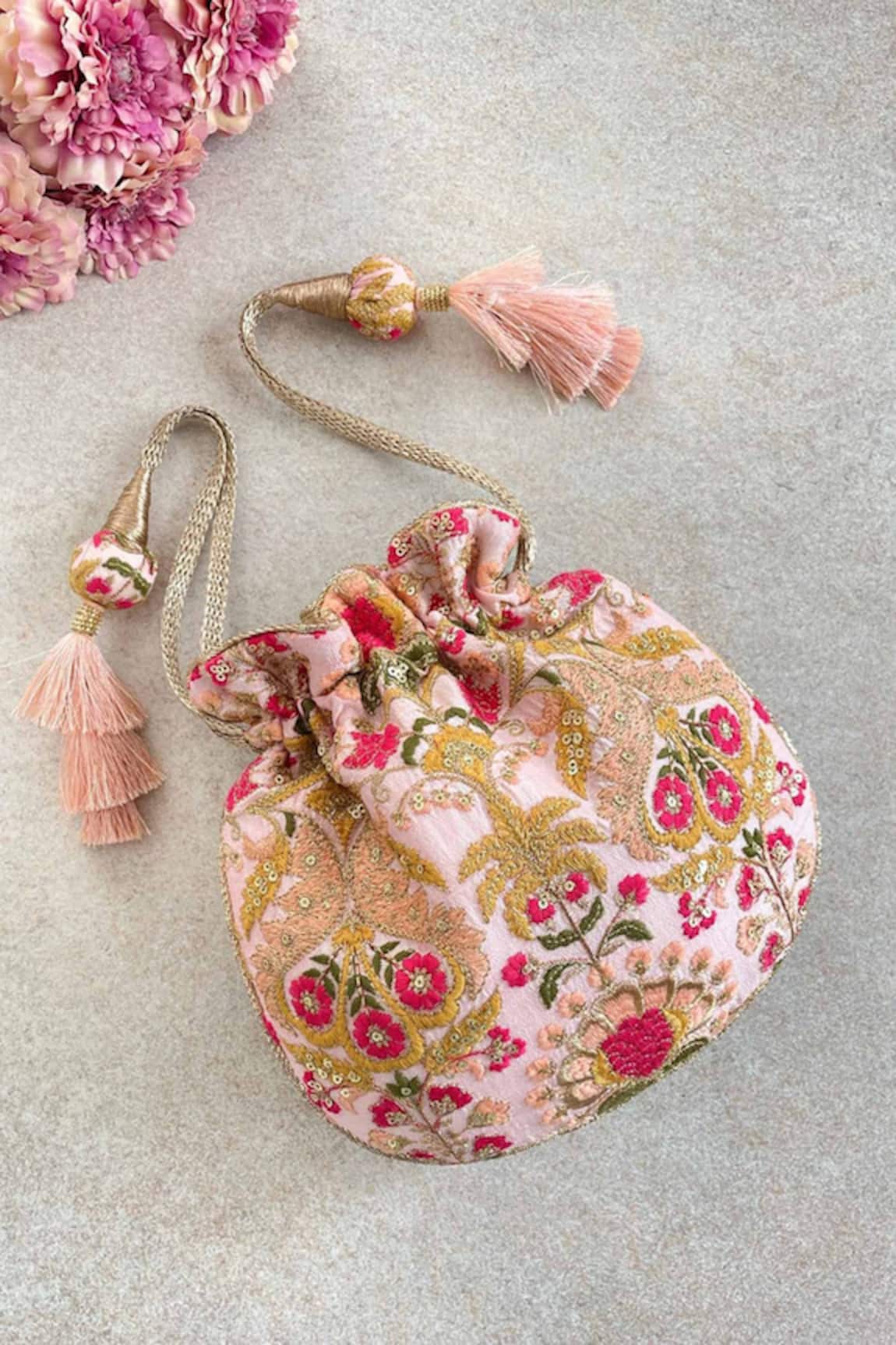 Amyra Silk Embroidered Polti Bag