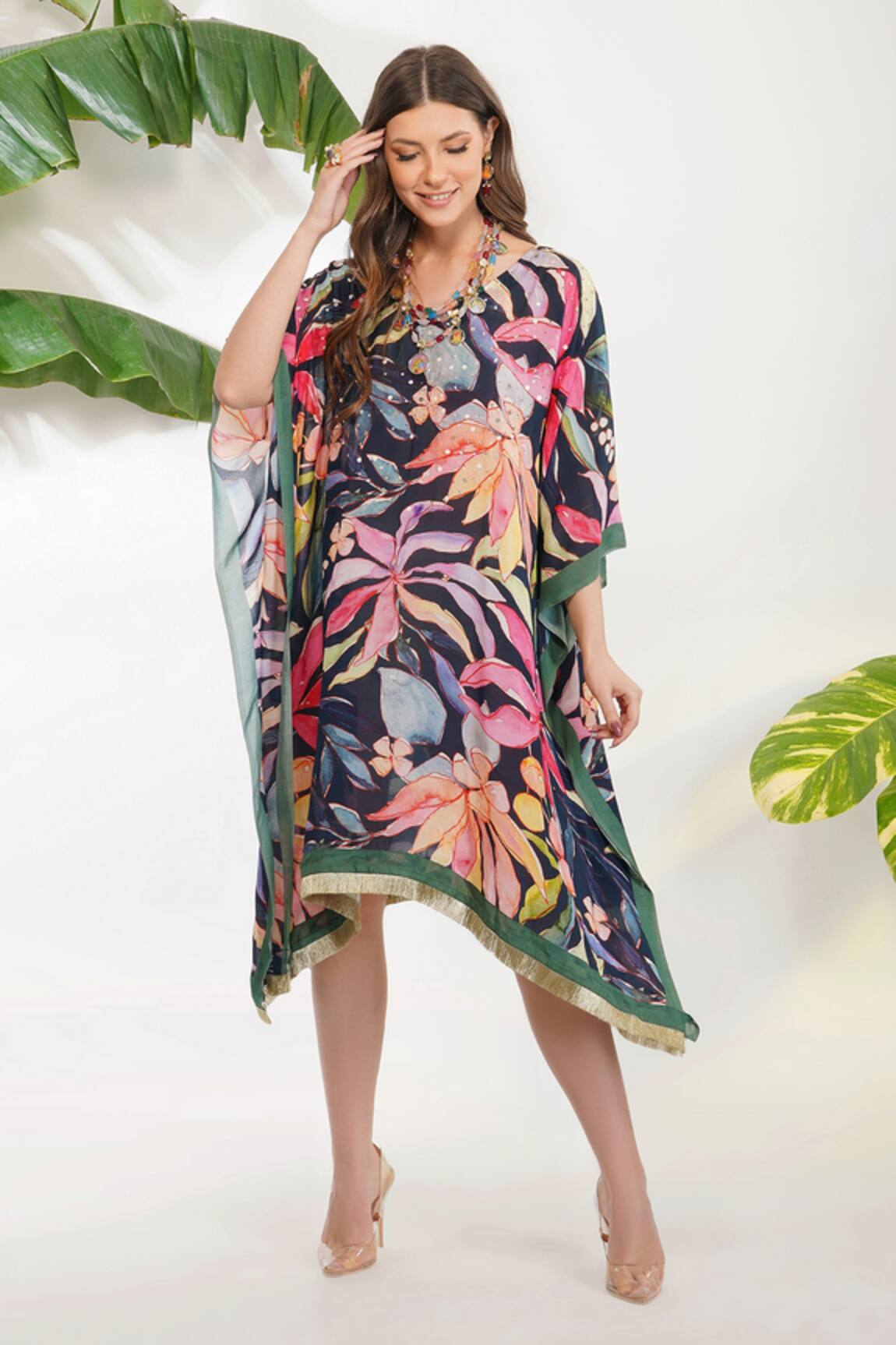 Devyani Mehrotra Tropical Flower Print Kaftan 