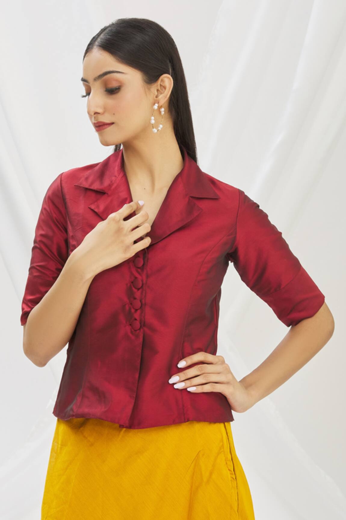 Aryavir Malhotra Notched Collar Shirt