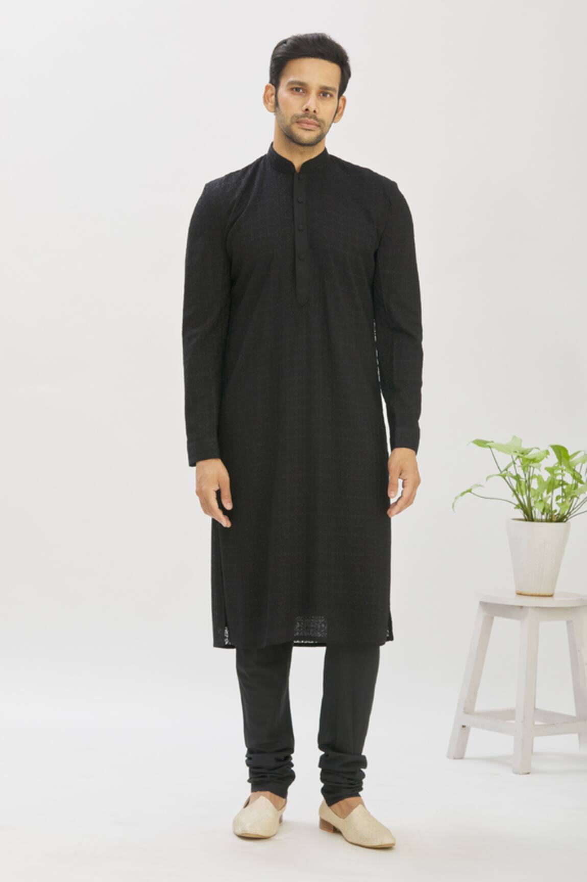 Vanshik Self Embroidered Kurta Set 