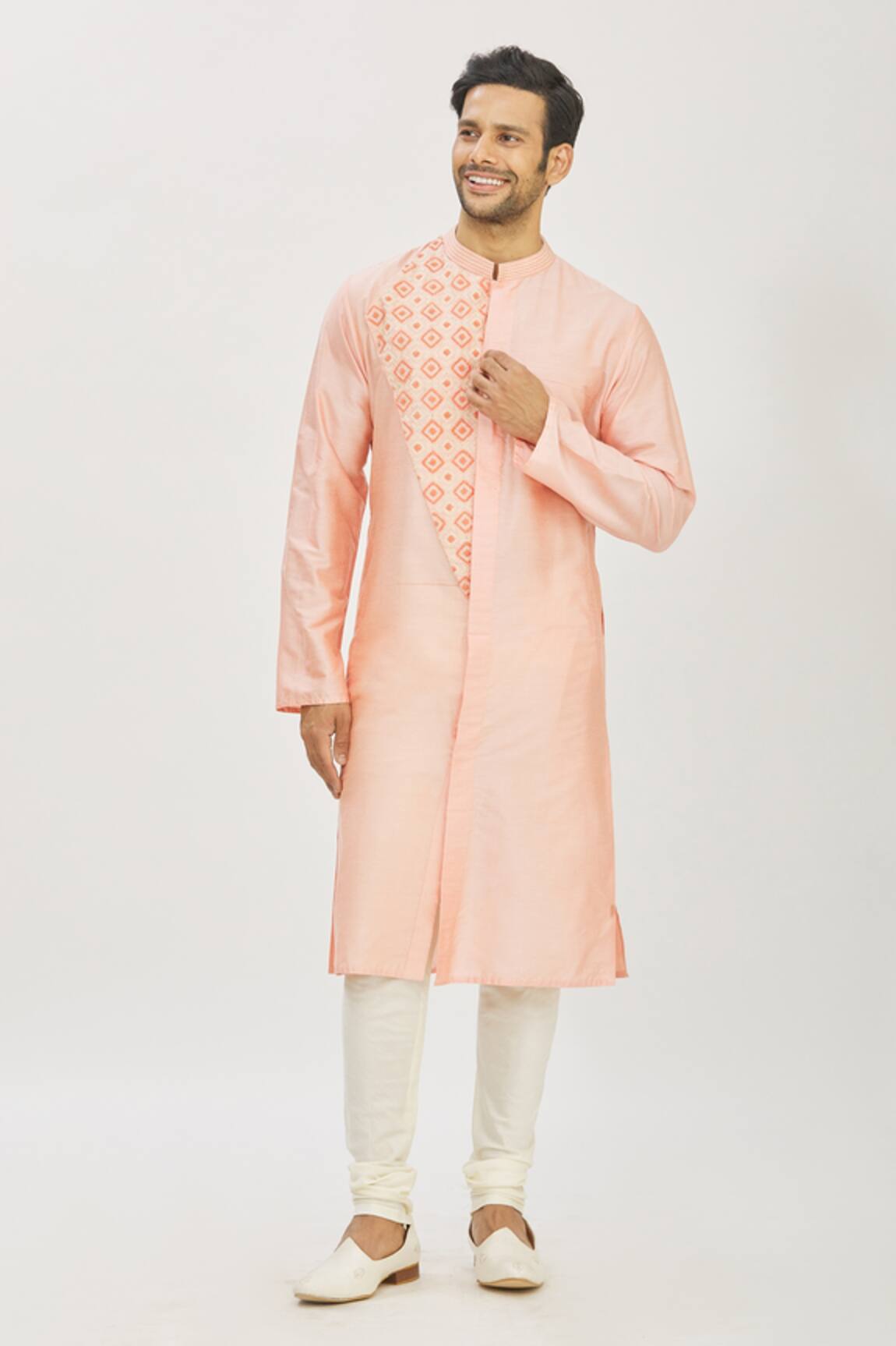 Priyanka Haralalka Kantha Embroidered Kurta & Churidar Pant Set