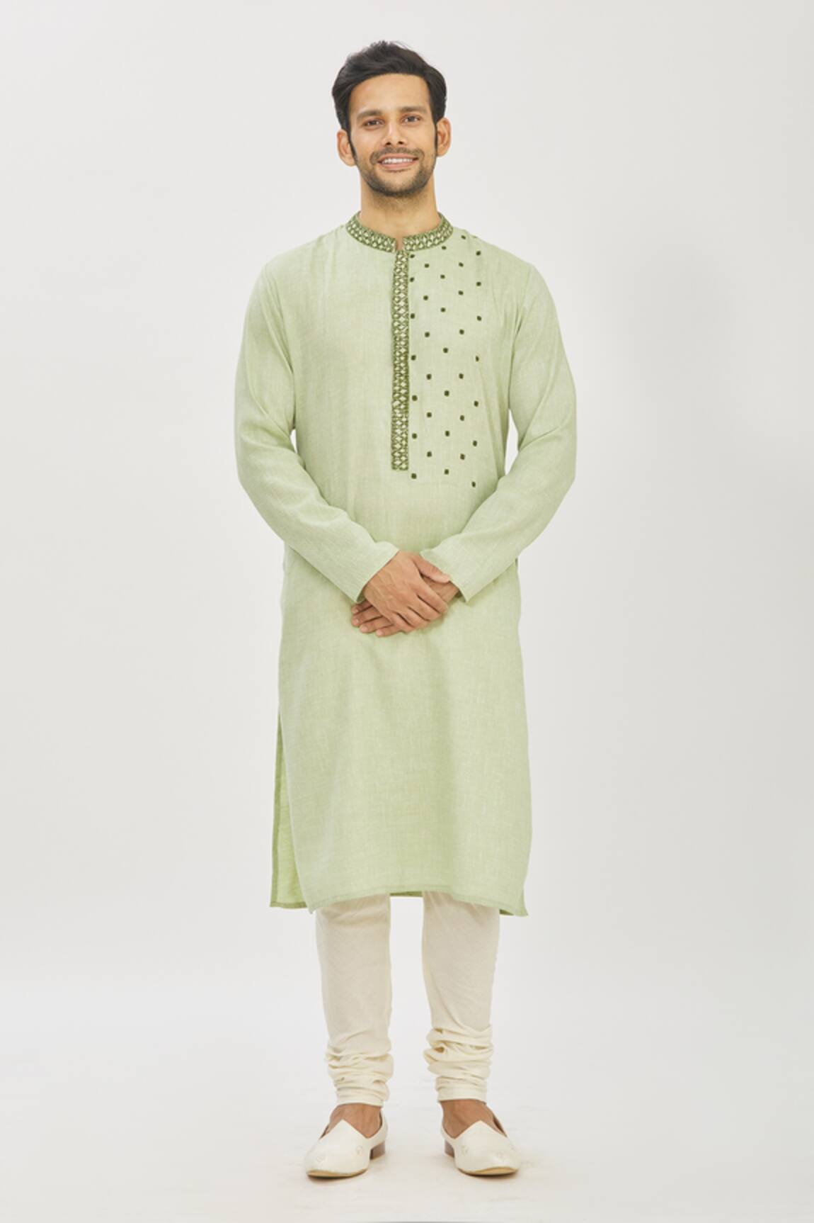 Priyanka Haralalka Embroidered Kurta & Churidar Pant Set