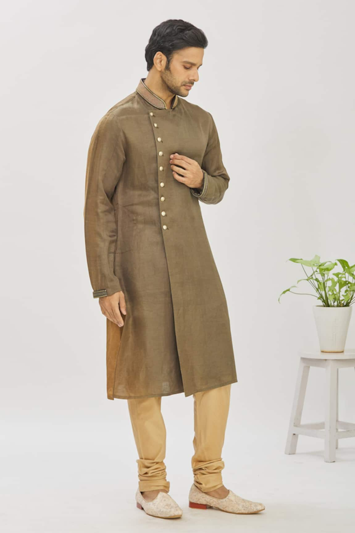 Mapxencars Silk Overlap Kurta Set