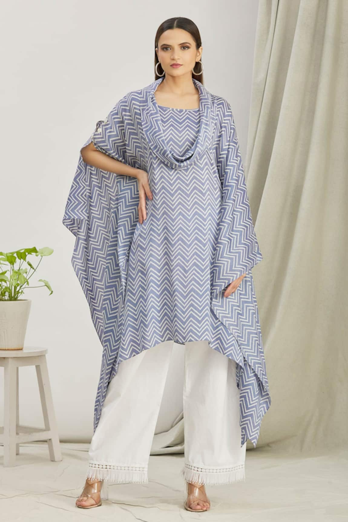 Paksh Cowl Neck Kurta & Palazzo Set 