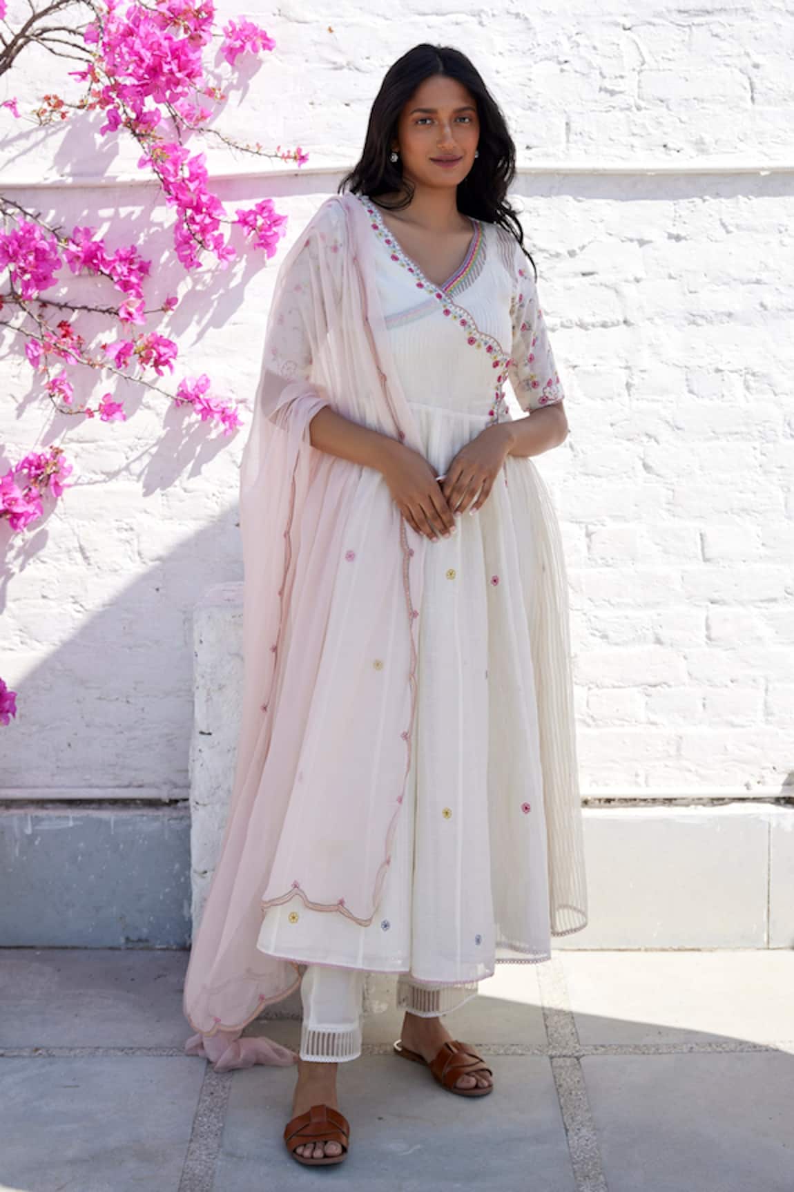 Label Nimbus Chanderi Anarkali Set 