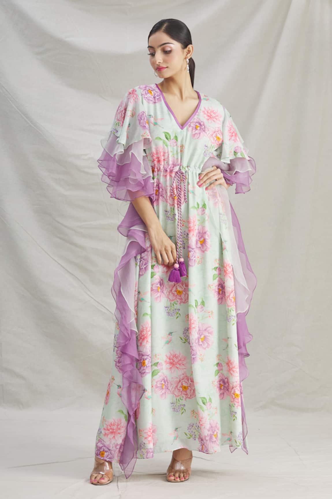 Parul | Vivek Layered Ruffle Kaftan