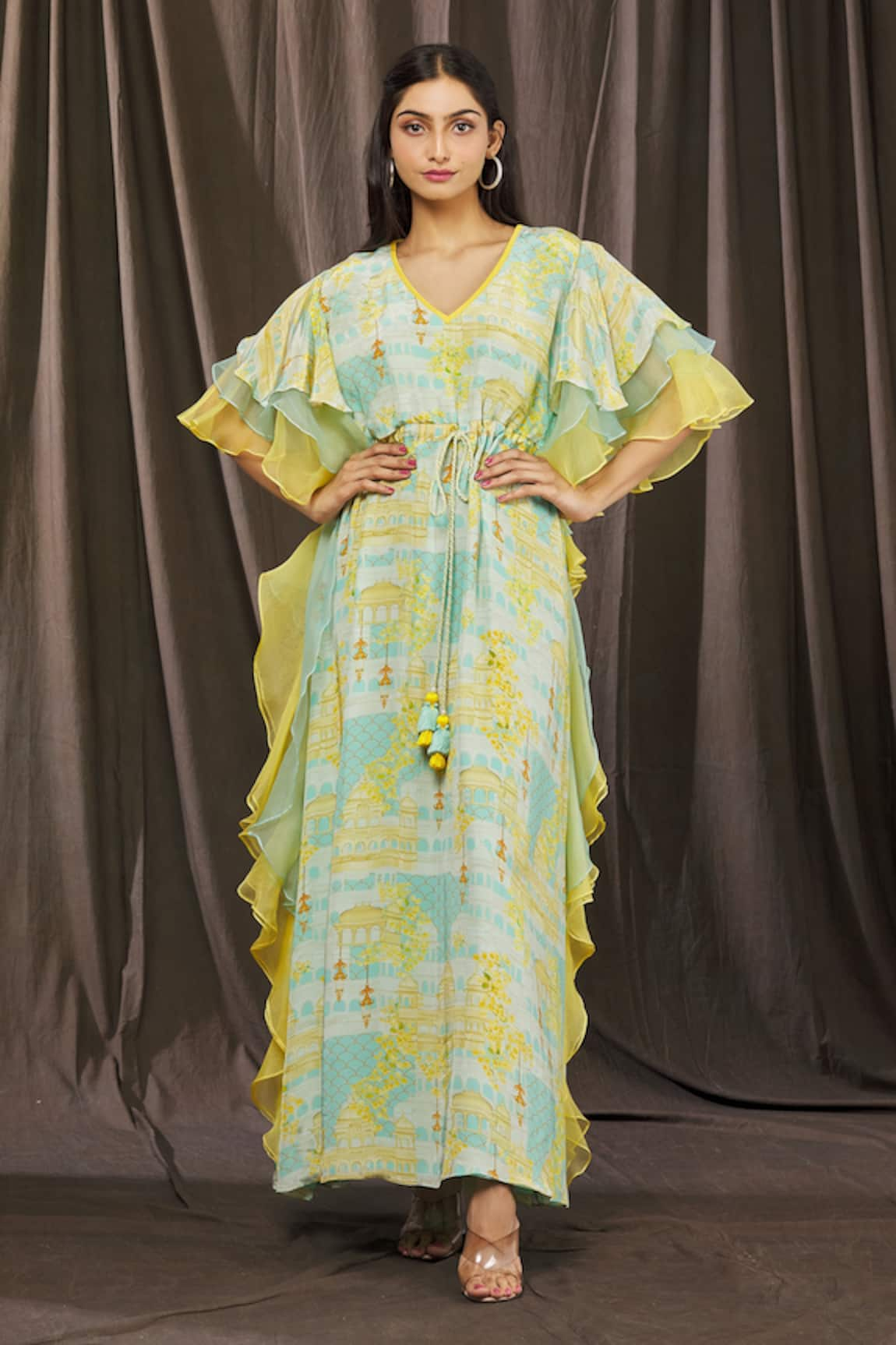 Parul | Vivek Layered Ruffle Kaftan