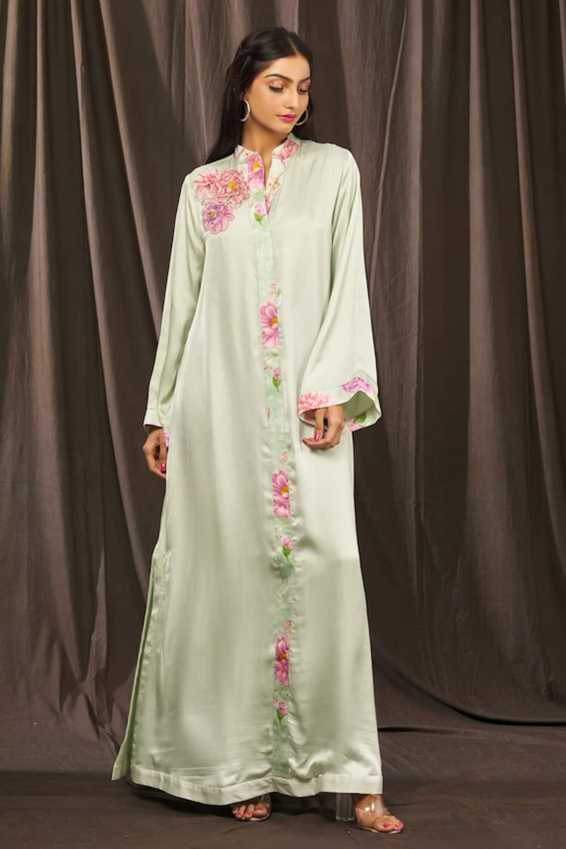 Parul | Vivek Placement Embroidered Kaftan