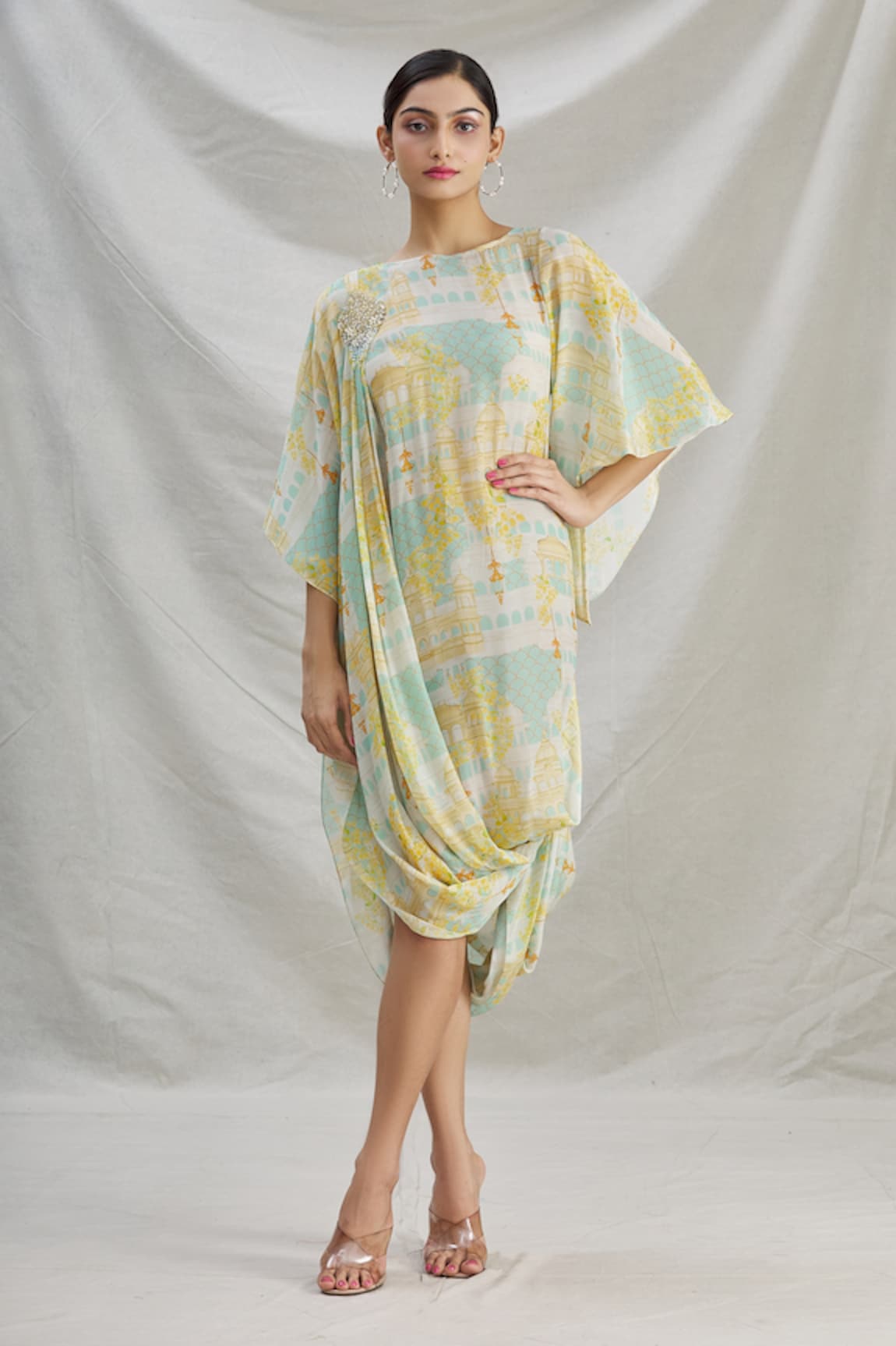 Parul | Vivek Floral Print Cowl Dress