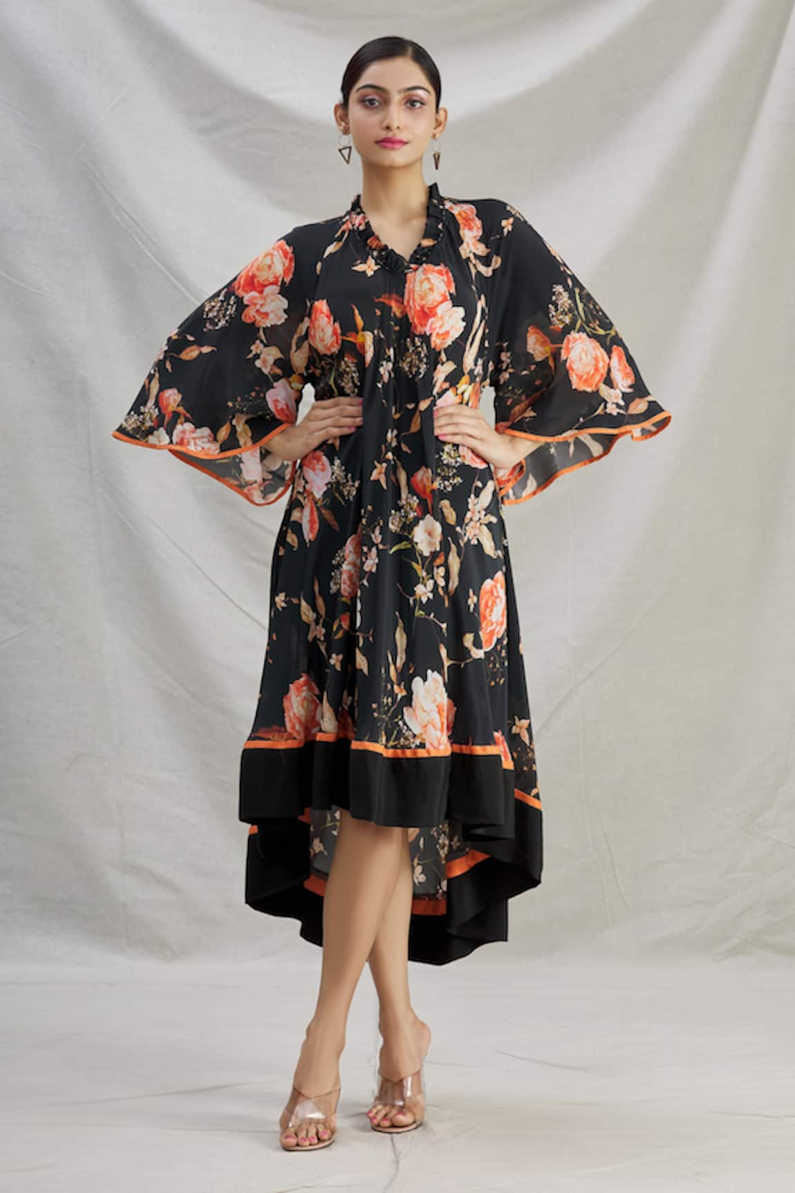 Parul | Vivek Floral Print High Low Tunic