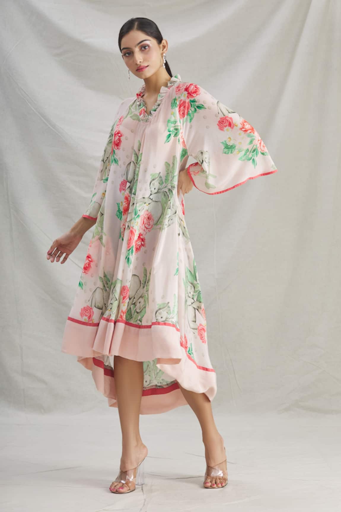 Parul | Vivek Floral Print High Low Tunic