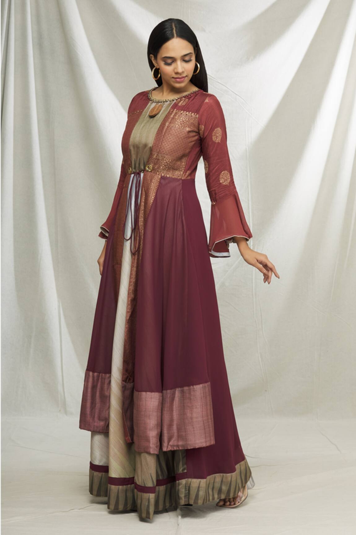 Samyukta Singhania Layered Bell Sleeve Tunic