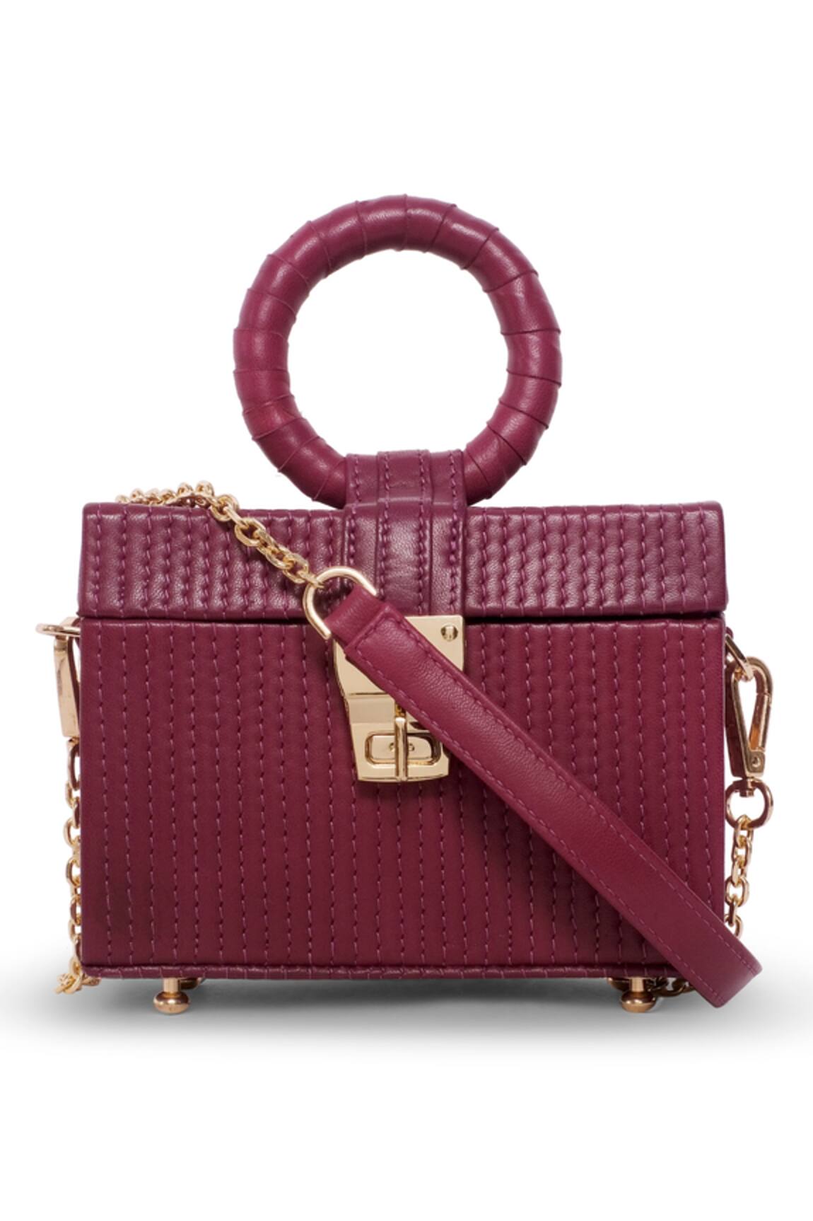 Born Flash Embroidered Purple Sling Bag 