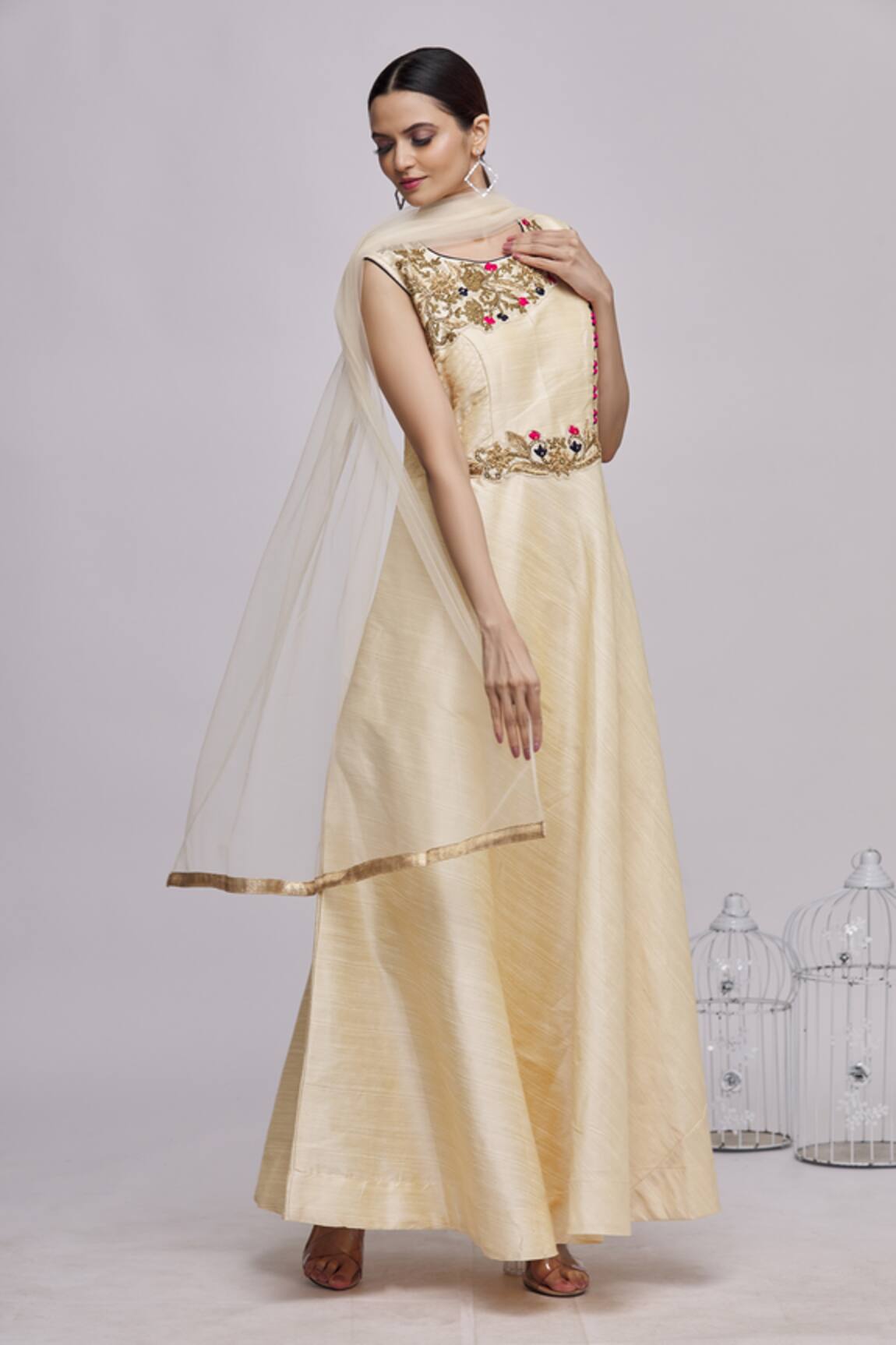 Naintara Bajaj Embroidered Kurta Churidar Set