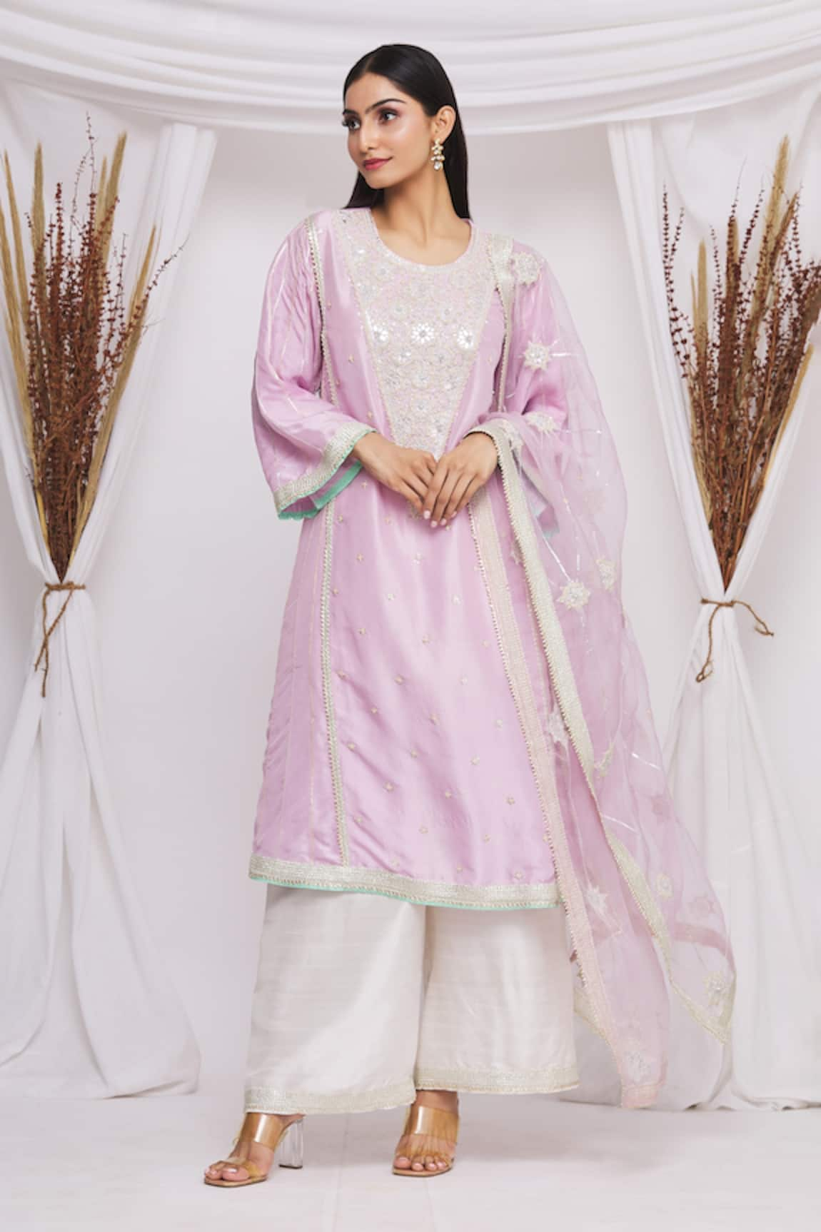 Ekta Singh Dabka Embroidered Kurta Set