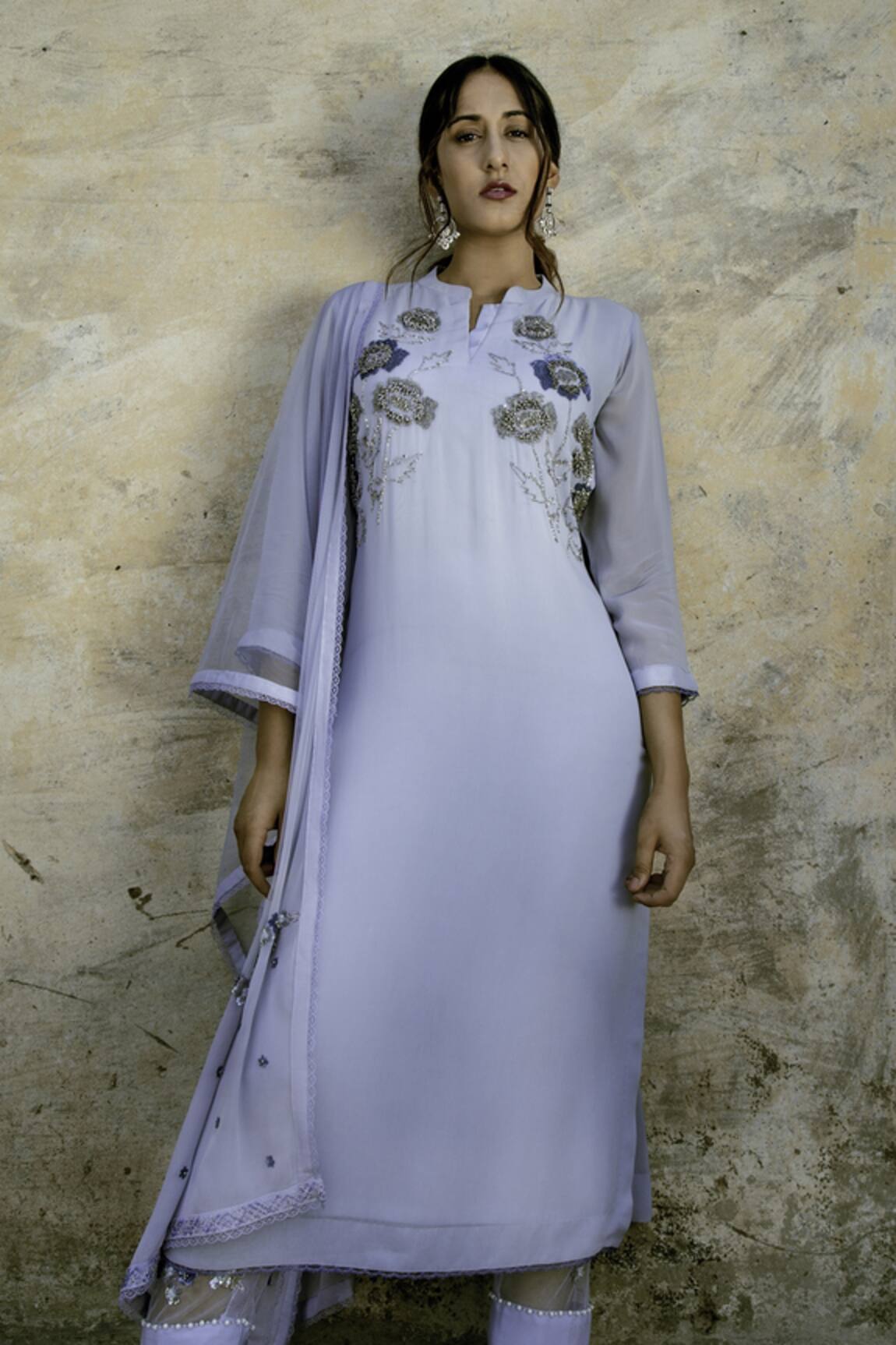 Radha Sharma Sequin Embroidered Kurta Pant Set