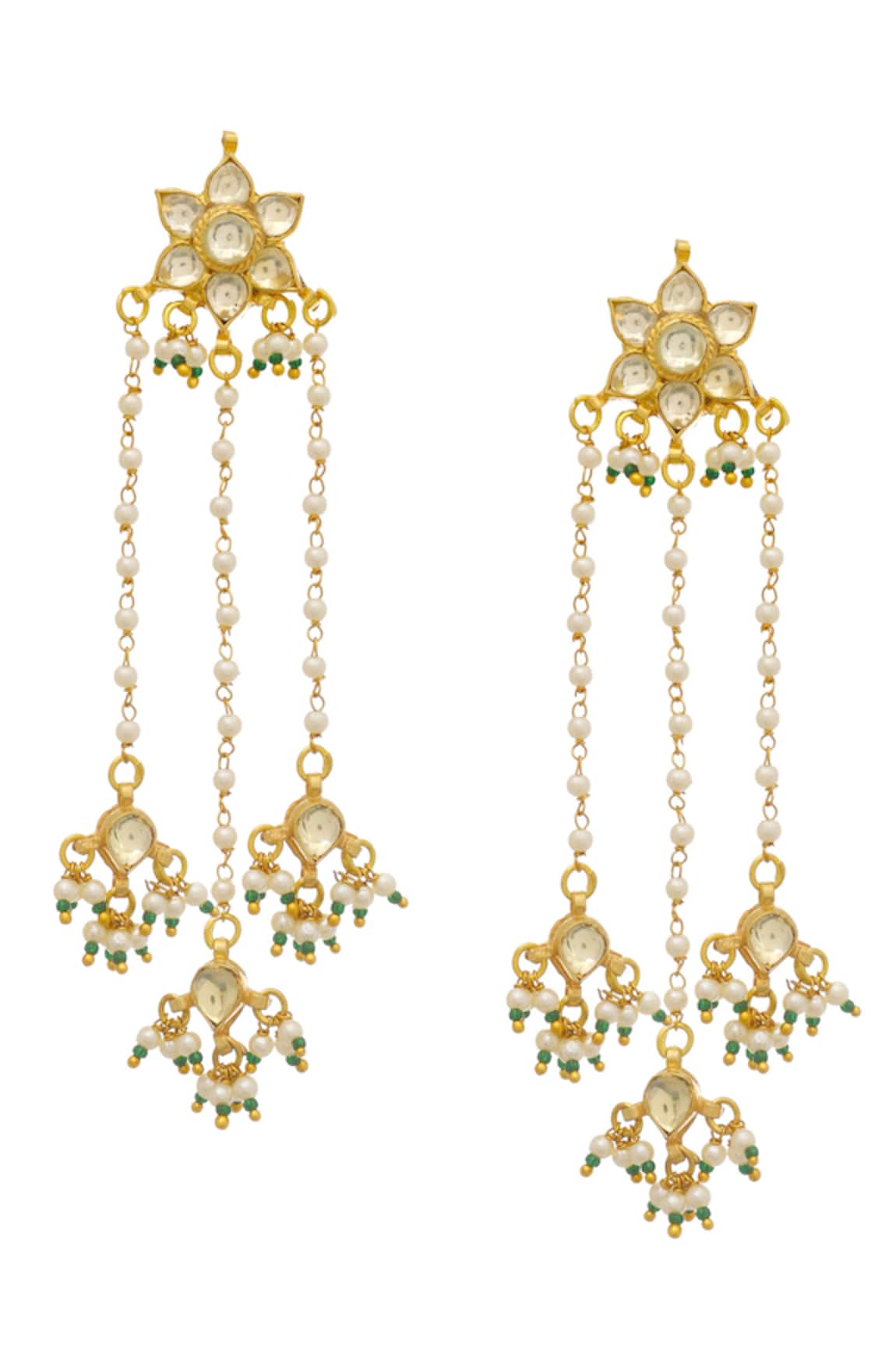 MAISARA JEWELRY Kundan Dangler Earrings 