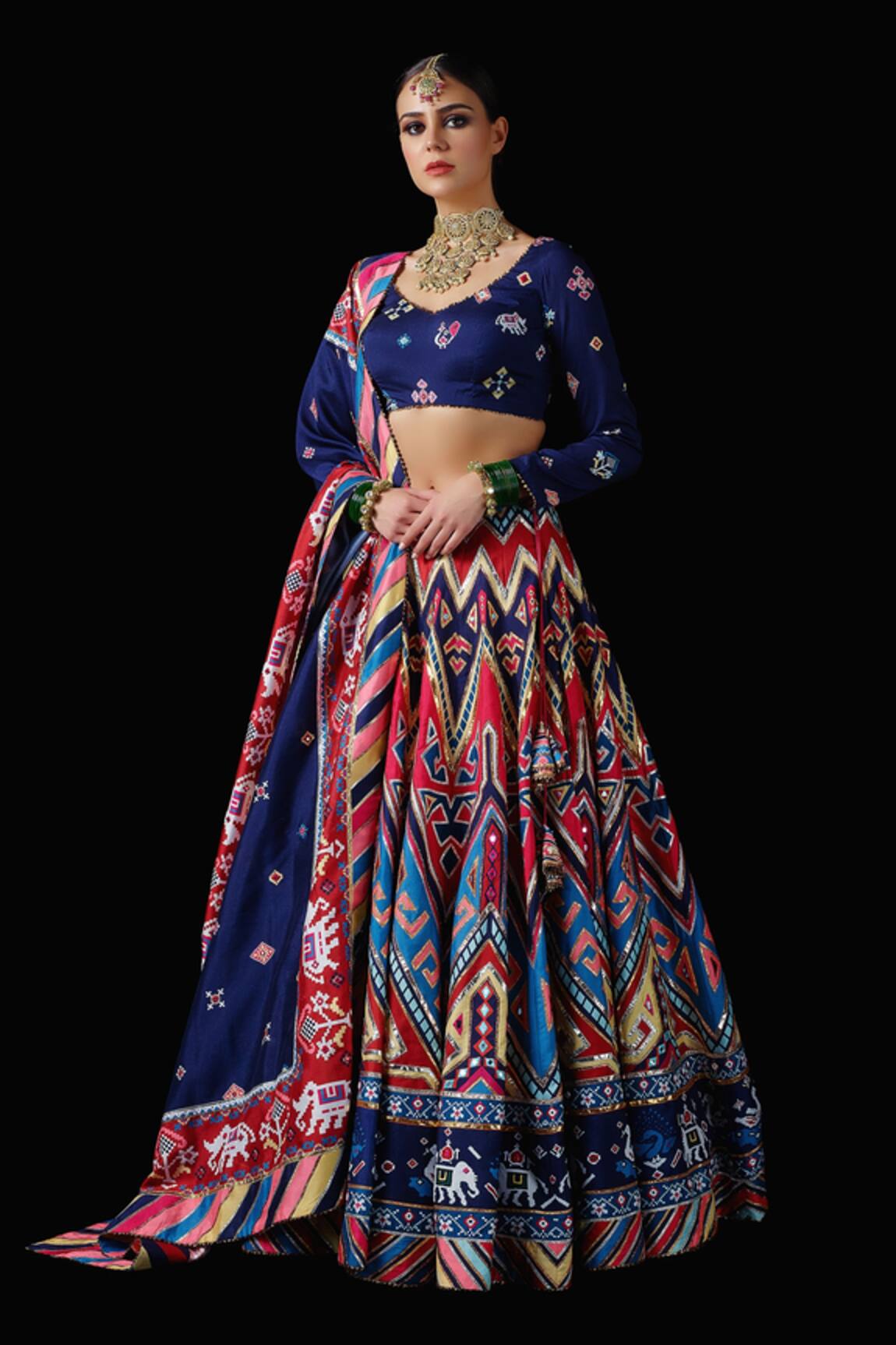 Mayyur Girotra Couture Naubahar Silk Lehenga Set 
