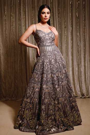 Archana Kochhar Floral Embroidered Gown